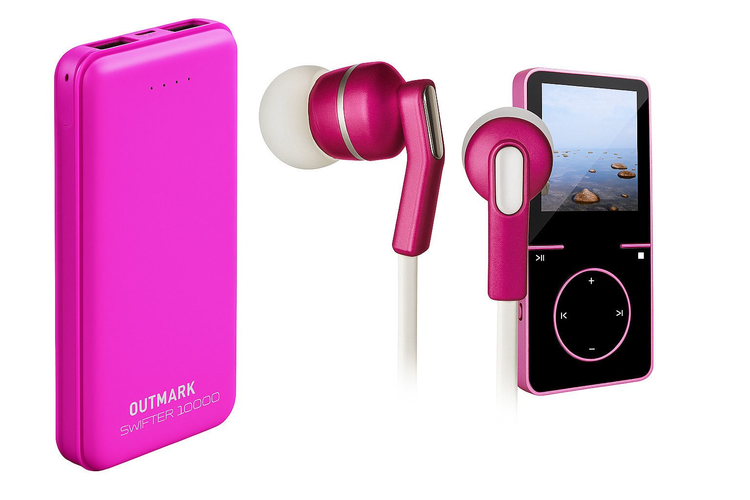 OUTMARK Digital MP3 Player Kopfhörer Set. Musik im Miniformat für Laufsport MP3-Player (8 GB)