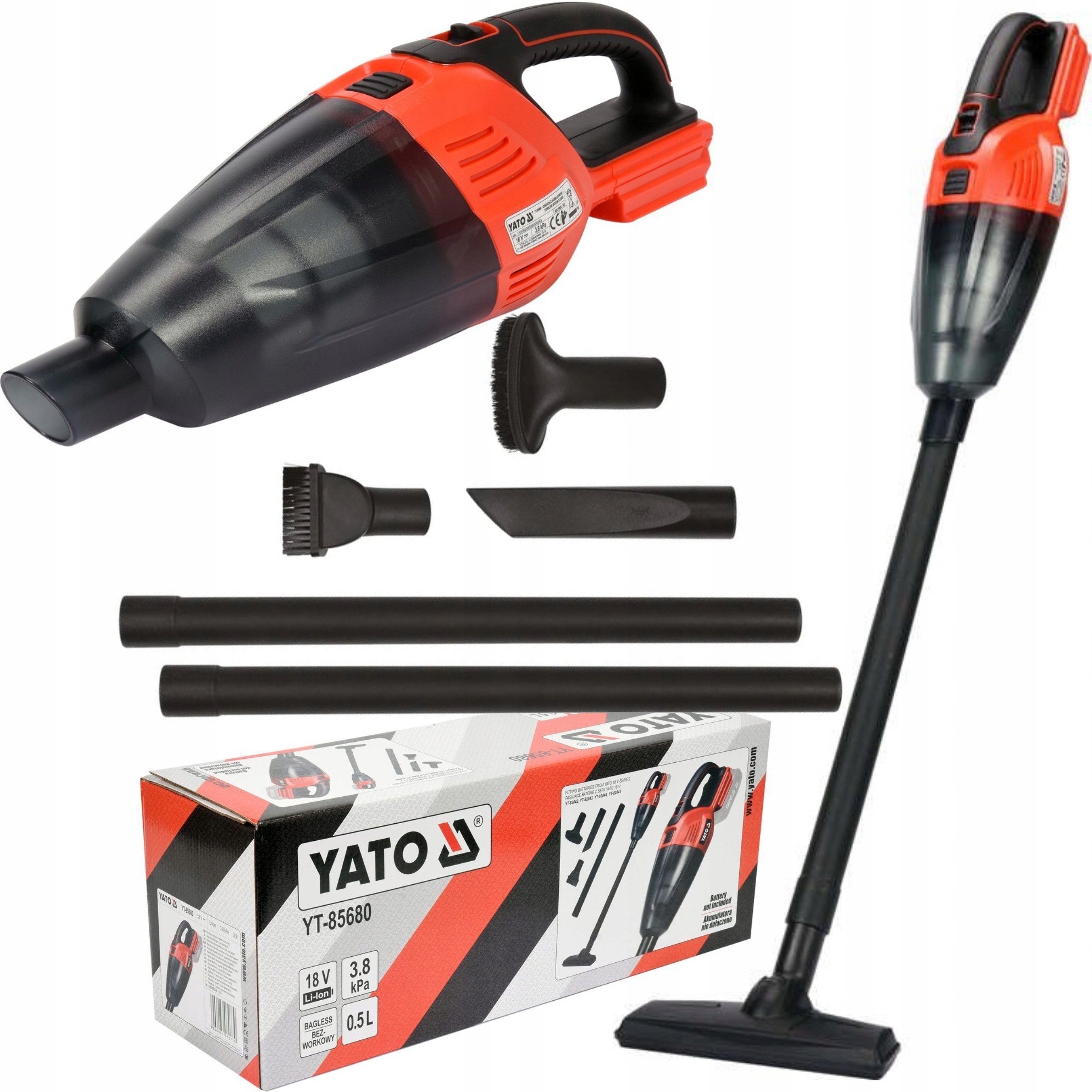 Yato Akku-Handstaubsauger Akku-Handstaubsauger 18 V mit Filter Solo