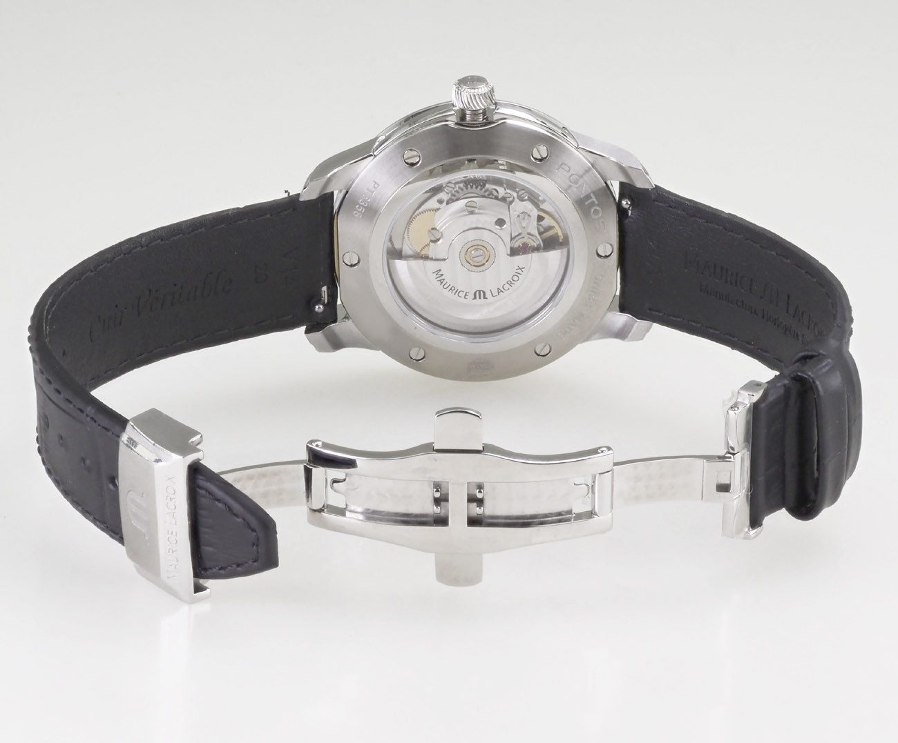 MAURICE LACROIX Automatikuhr schweizer Pontos Day Date PT6358-SS001-230-2 41 mm Ø Pontos Day Date, Glasboden