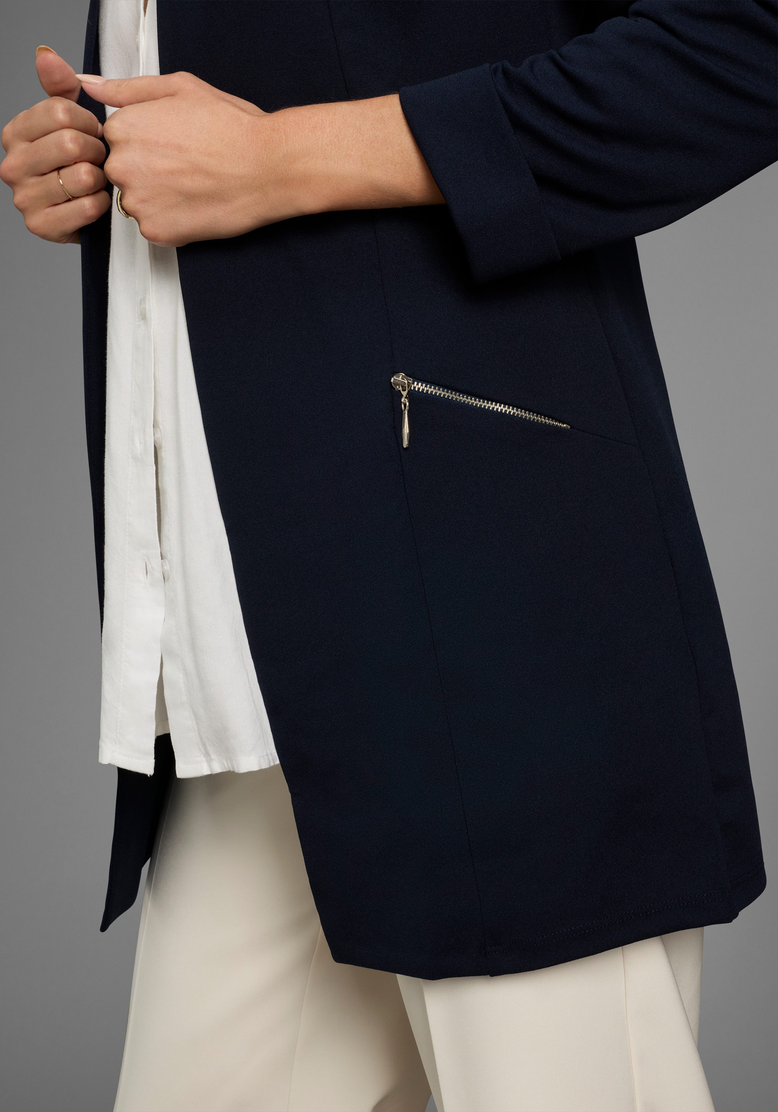 Laura Scott Longblazer mit Reißverschlüssen