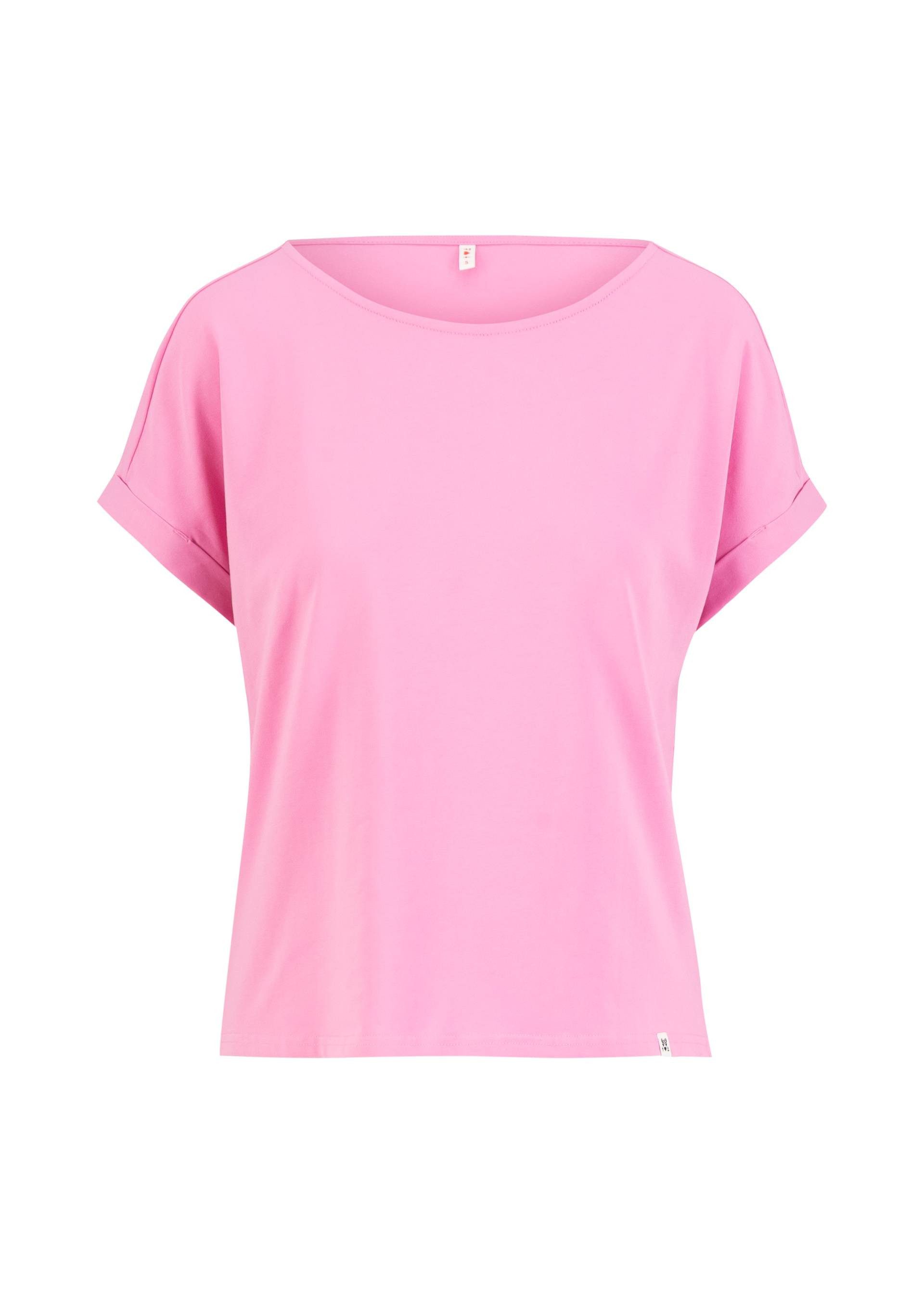 Blutsgeschwister T-Shirt - Damen T-Shirt rosa - Baumwolle - U-Boot-Ausschnitt - lockeres Kurza