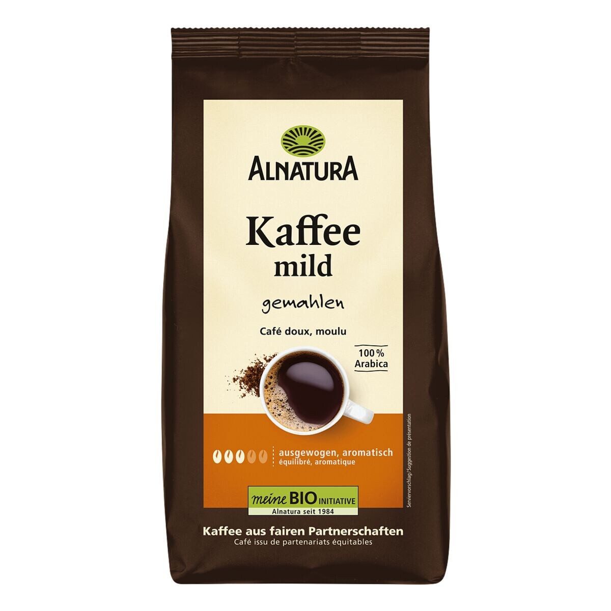 Alnatura Kaffee Café mild, 500 g, gemahlen