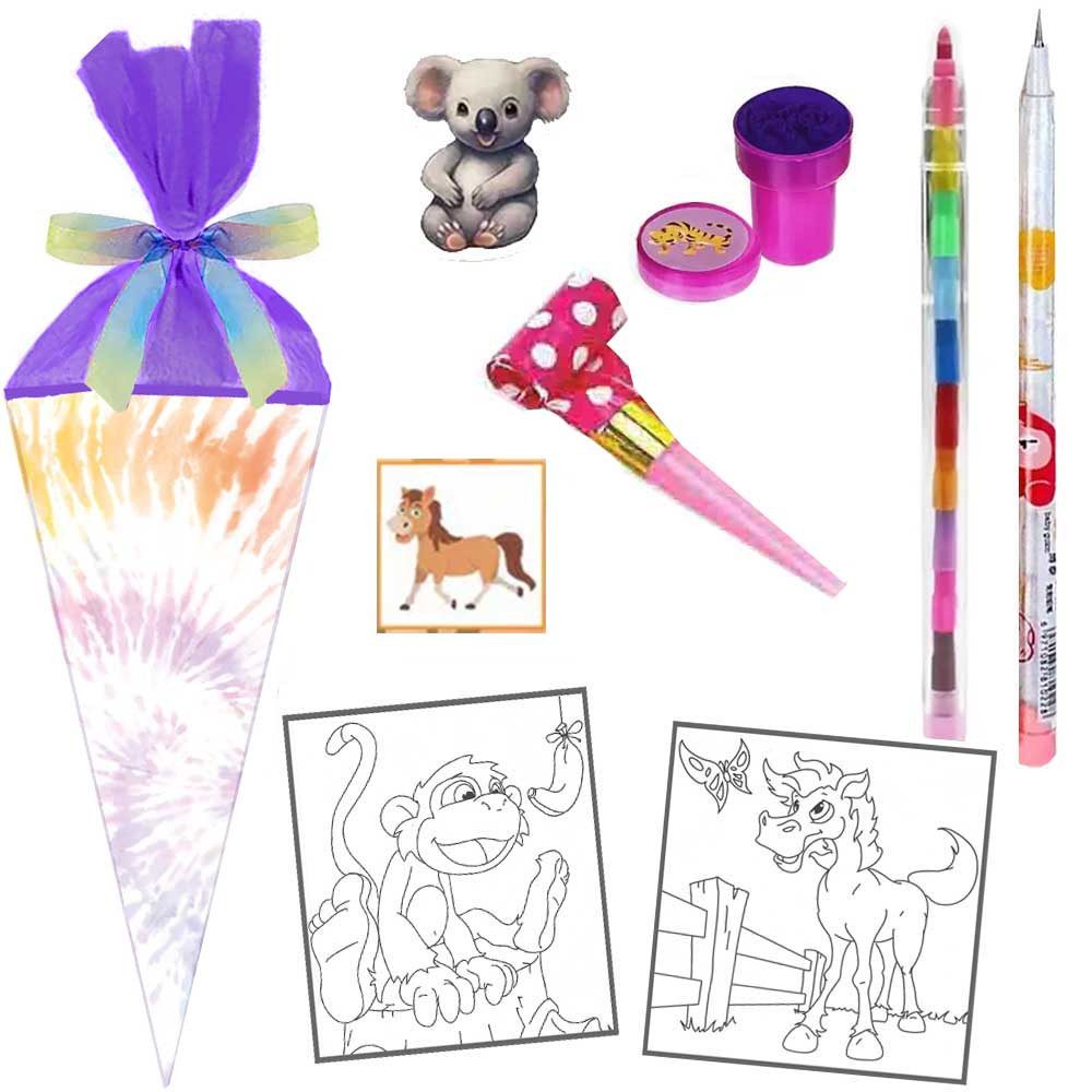 Herlitz Schultüte 15 cm gefüllt Mini Batik Pastell