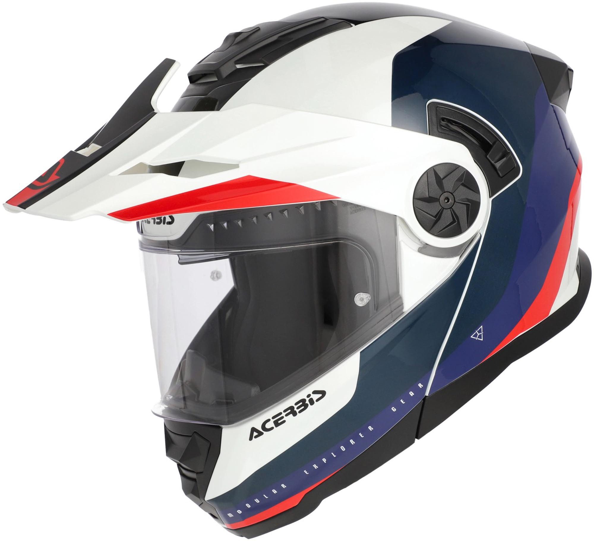 Acerbis Motorradhelm Rider Logo Klapphelm, vorbereitet für Kommunikationssystem,vorbereitet für Pinlockschei