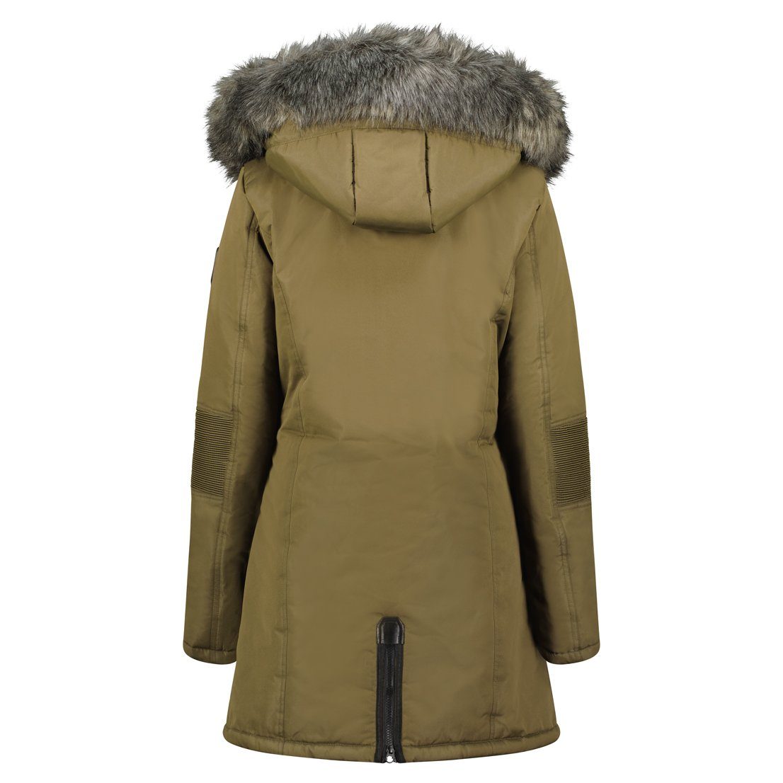 Winterjacke dicke Geographical Kaki und Jacke Coraly abnehmbare Norway Damen warme Kapuze,