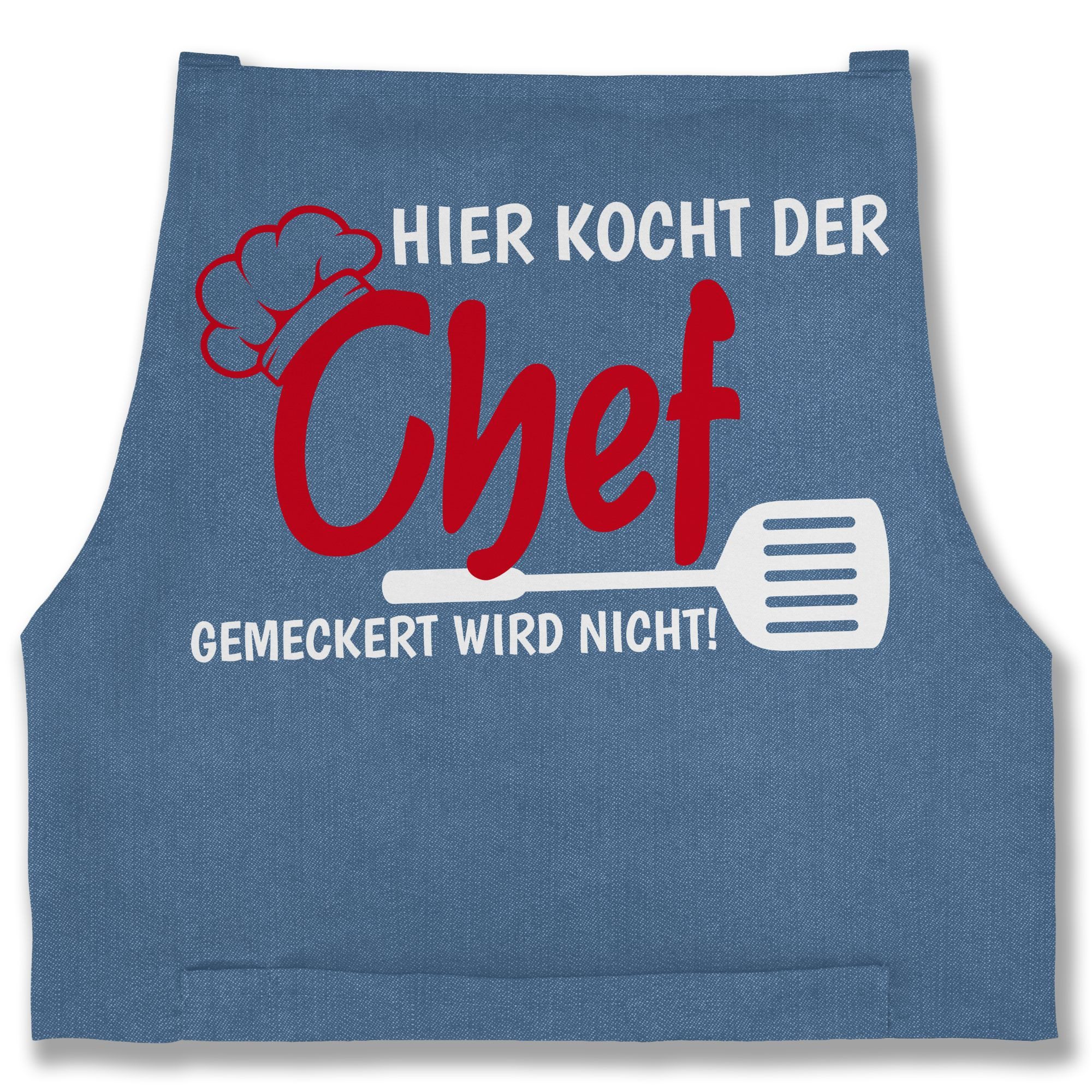 Shirtracer Kochschürze Hier kocht der Chef gemeckert wird nicht I Geschenk Kochen I Hobbykoch, (1-tlg), Kochschürze Herren Männer