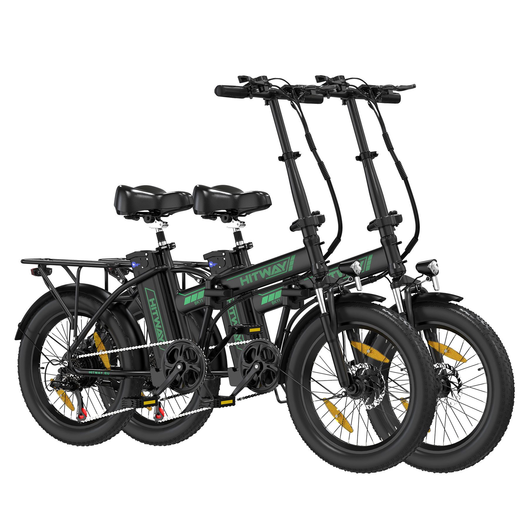 E-Bike Klapprad Elektrofahrrad 20*3,0 Zoll Pedelec StVZO mit 36V12Ah Akku Max 35-90km