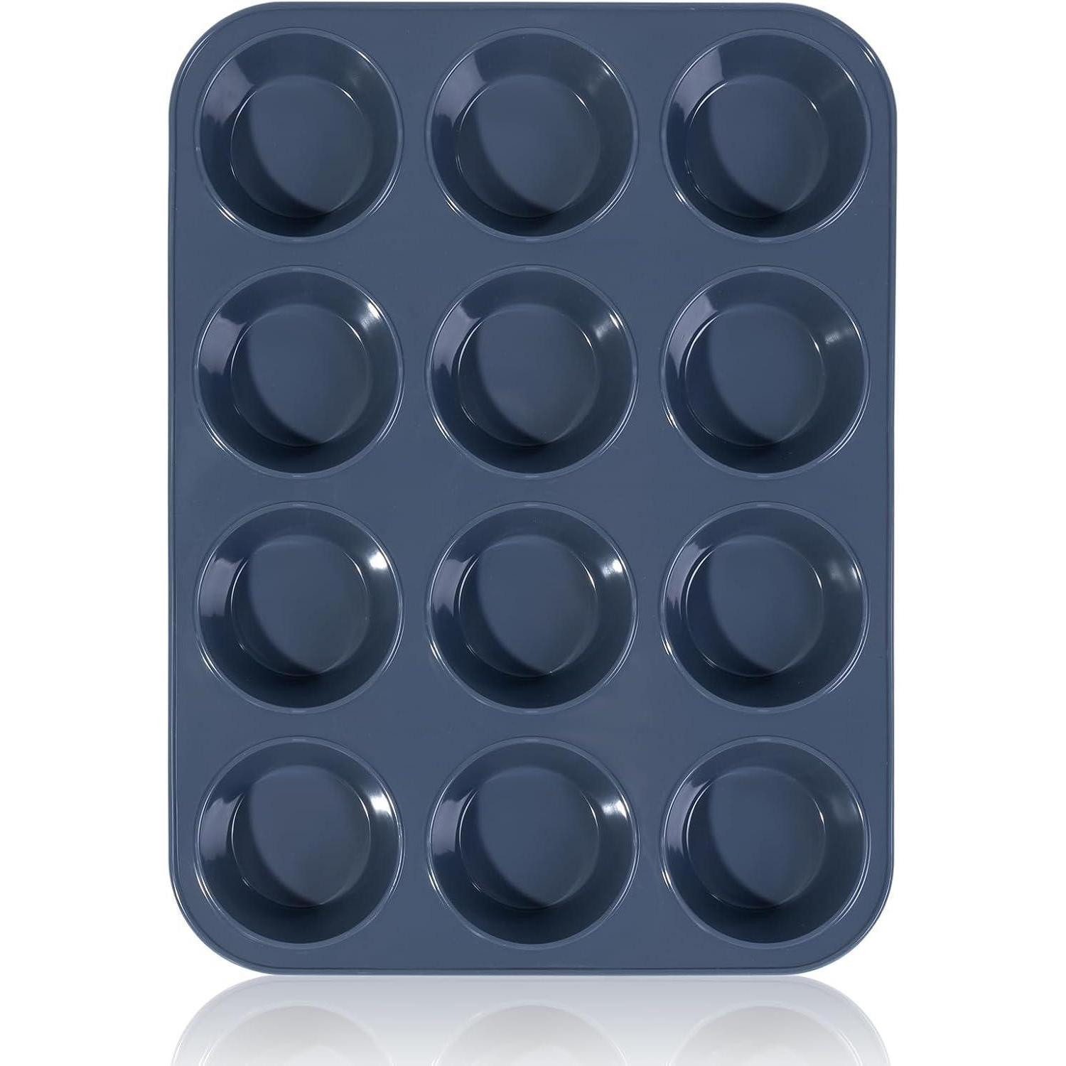 LuxusKollektion Muffinform Große Silikon Muffinform 12 Muffins Antihaft Backblech 33 x 25 x 3 cm