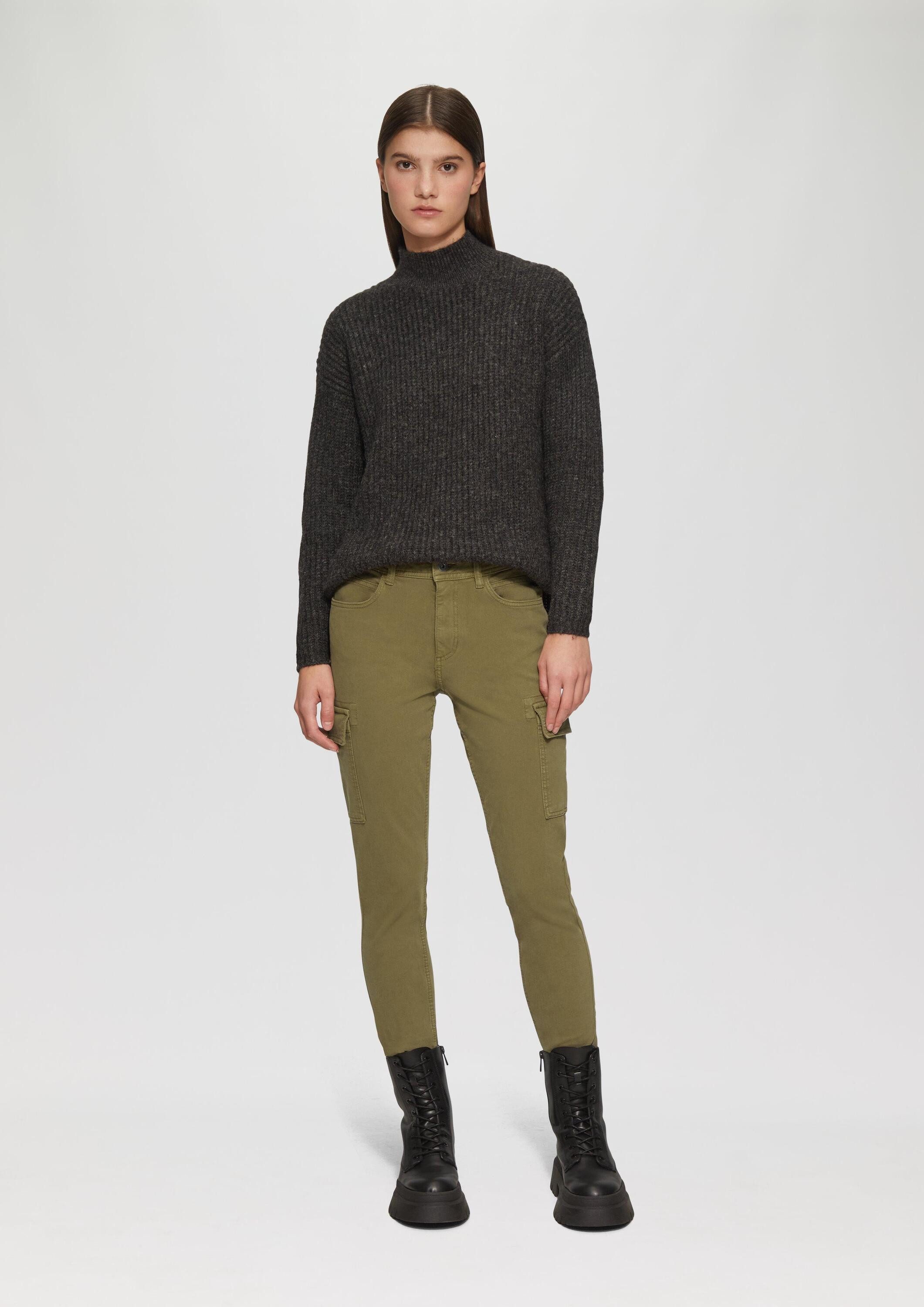 QS Chinos Hose Schmale Cargohose mit Slim Leg