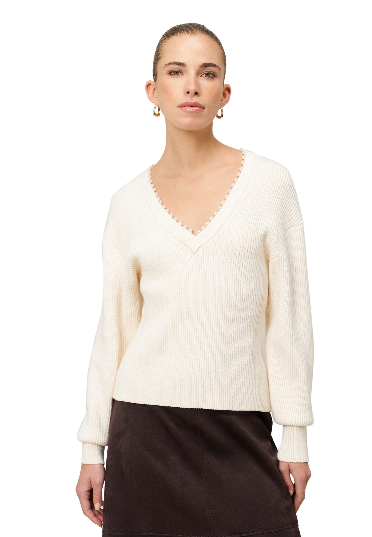Zero Strickpullover Damen mit Perlen (1-tlg) weiteres Detail