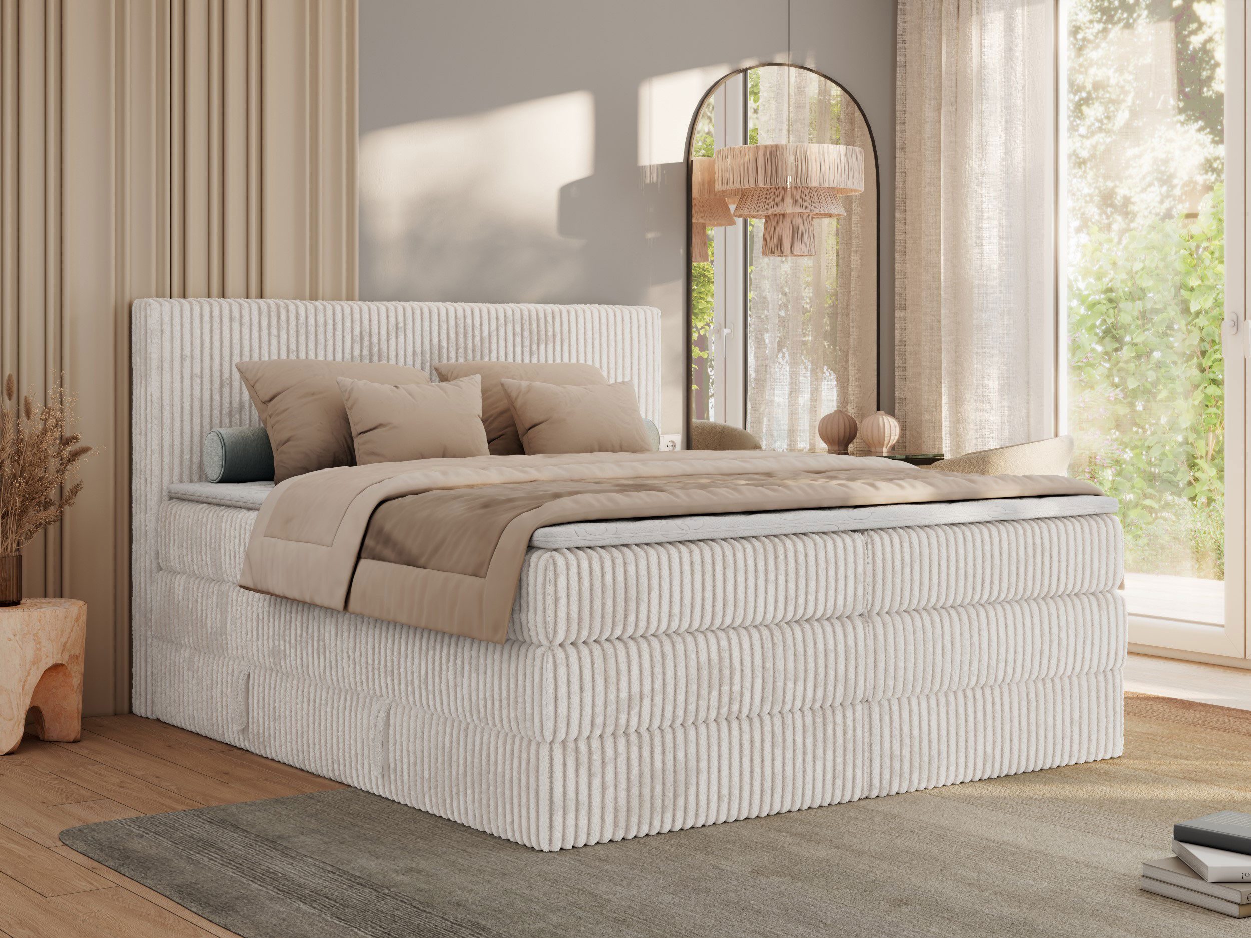 MKS MÖBEL Boxspringbett TILIANO KING (Packung, Set, Topper T25, Doppelbett, günstig online kaufen