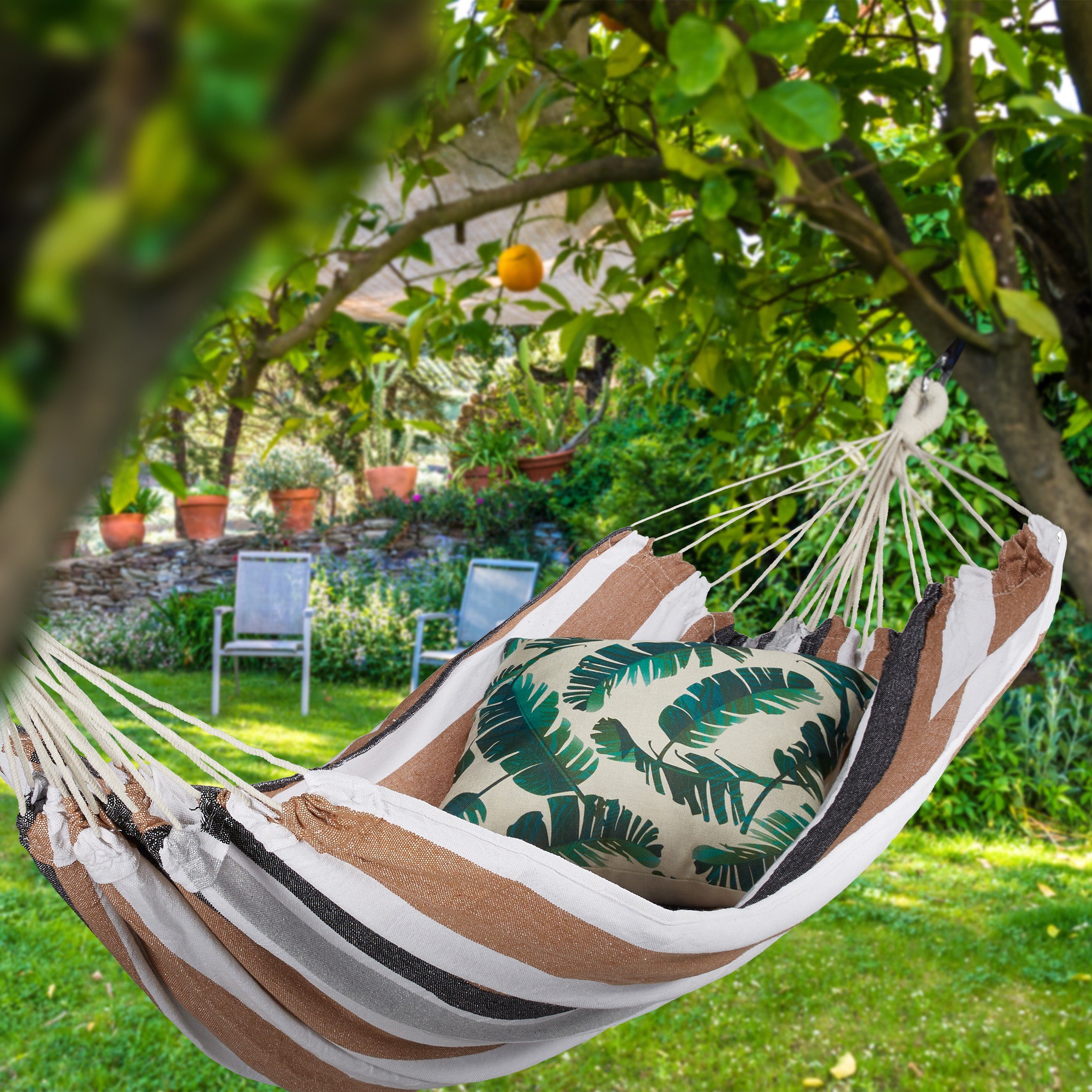 relaxdays Hängematte XXL Baumwolle, Farbmix 1 günstig online kaufen