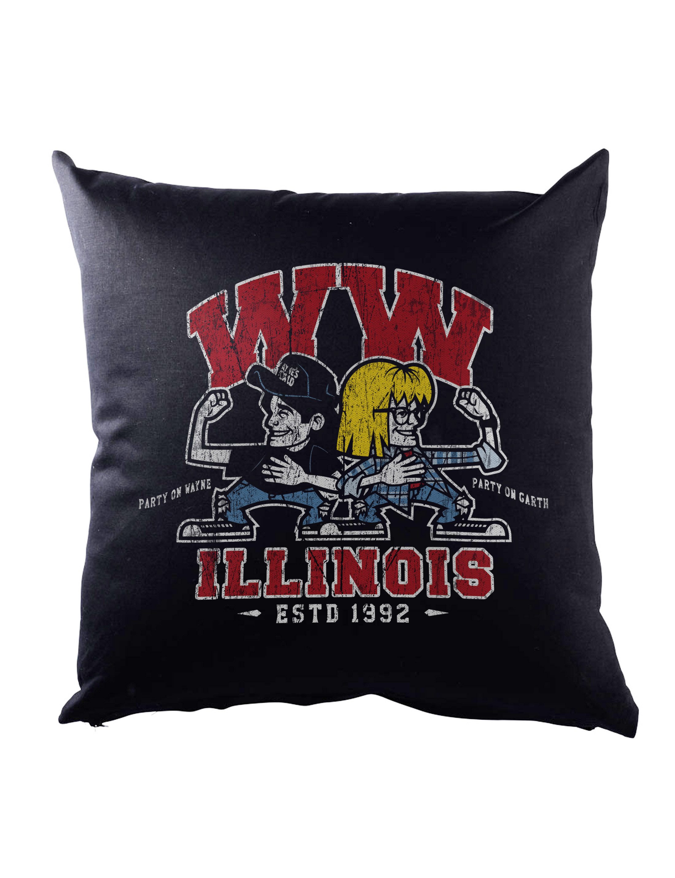 Urban Backwoods Dekokissen WW Illinois Dekokissen Bill & Ted's Schule Symbol Sign Logo Excellent, Adventure Reise Verrückte Durch