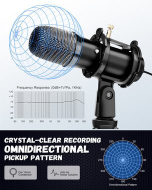 ELEGIANT Streaming-Mikrofon Elegiant EGM-04 - Kondensations-Mikrofon, kristallklare Wiedergabe, Premium Qualität