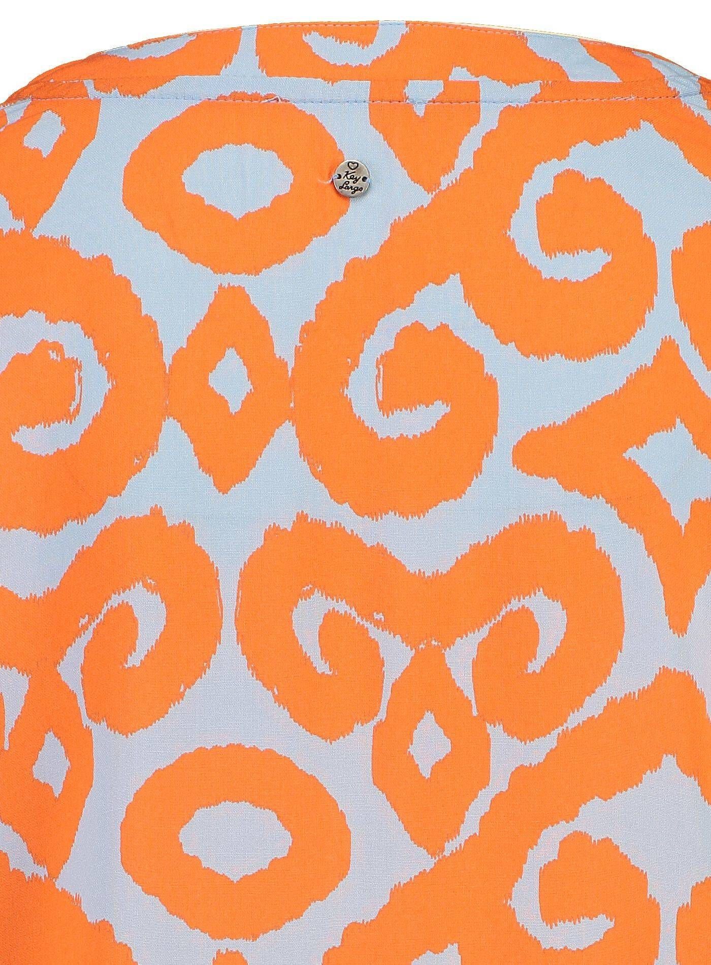 GLOBE (1-tlg) Sommerkleid Kleid WD (33) Damen Key orange Largo