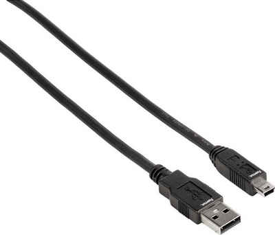 Hama USB 2.0 Anschlusskabel, A-Stecker - mini-B-Stecker B5 Pin, 1,8 m USB-Kabel, USB 2.0 Mini-B, USB Typ A, (180 cm)