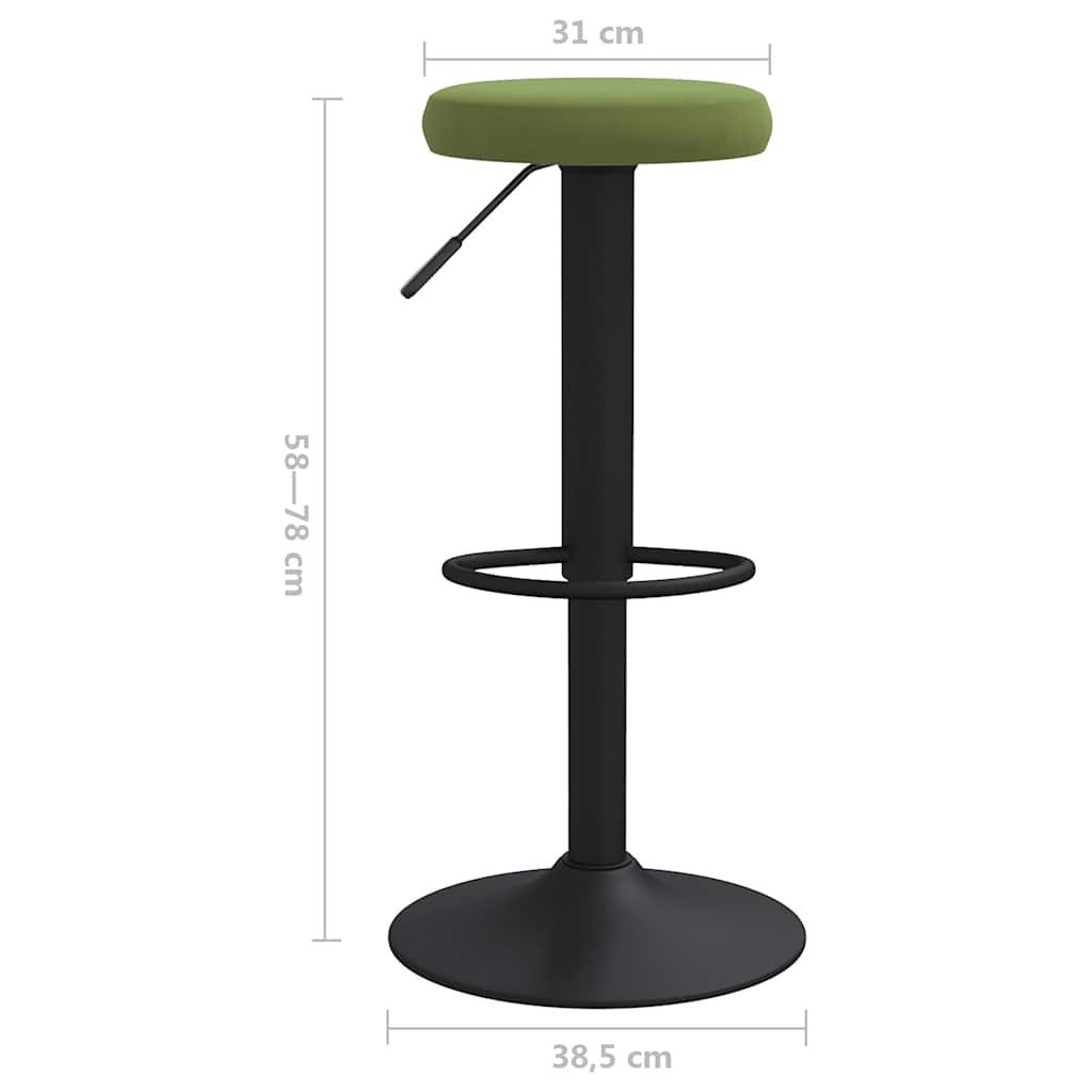 vidaXL Barhocker Barhocker 2 Stk. Hellgrün Samt (2 St)