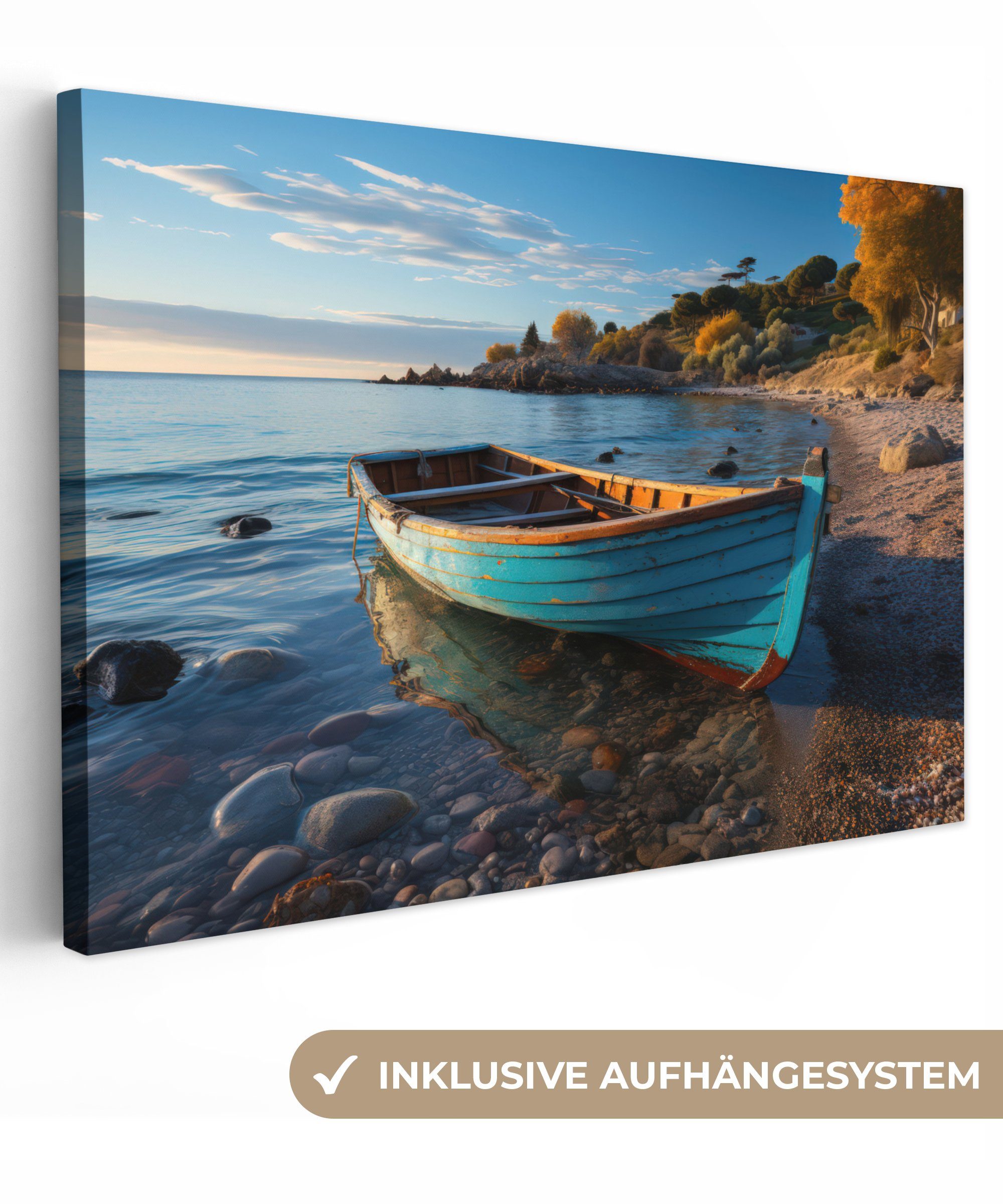 OneMillionCanvasses® Leinwandbild Boot - See - günstig online kaufen
