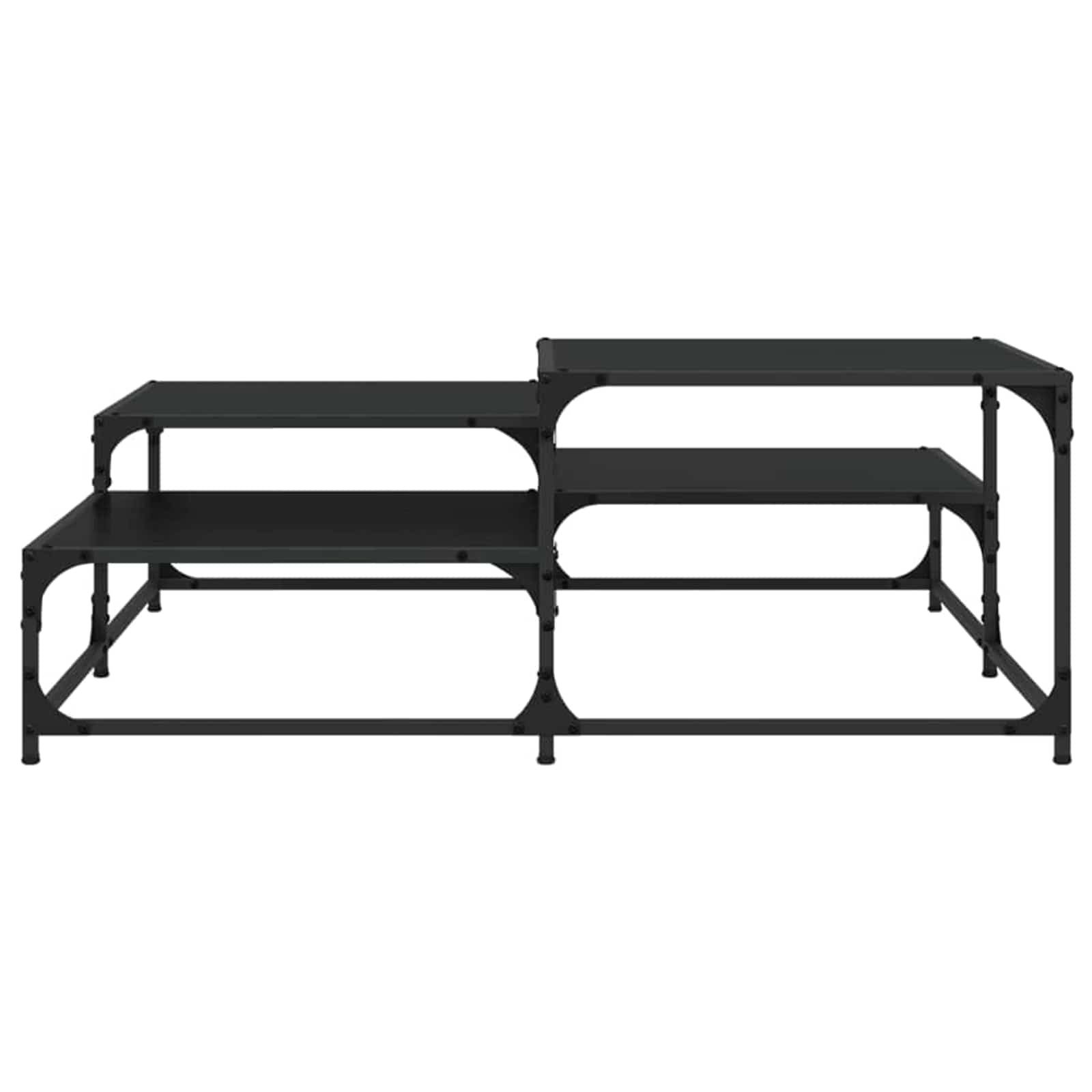vidaXL Couchtisch Couchtisch Schwarz Eichen-Optik 107 x 107 x 40 cm Holzwerkstoff (1-St)