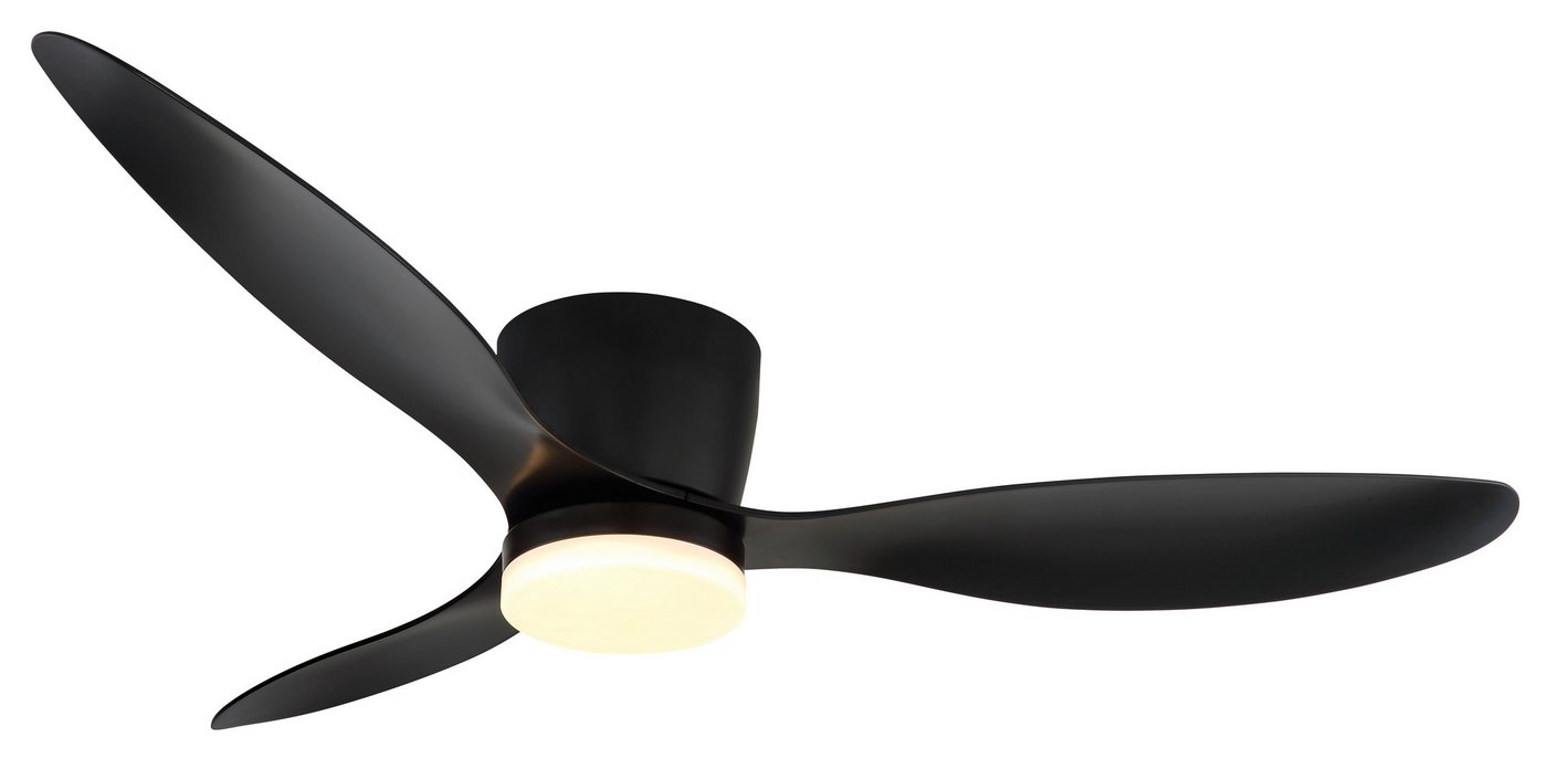 GLOBO LIGHTING Deckenleuchte ARMANDO, LED fest integriert, Deckenventilator mit LED und Fernbedienung, Memoryfunktion