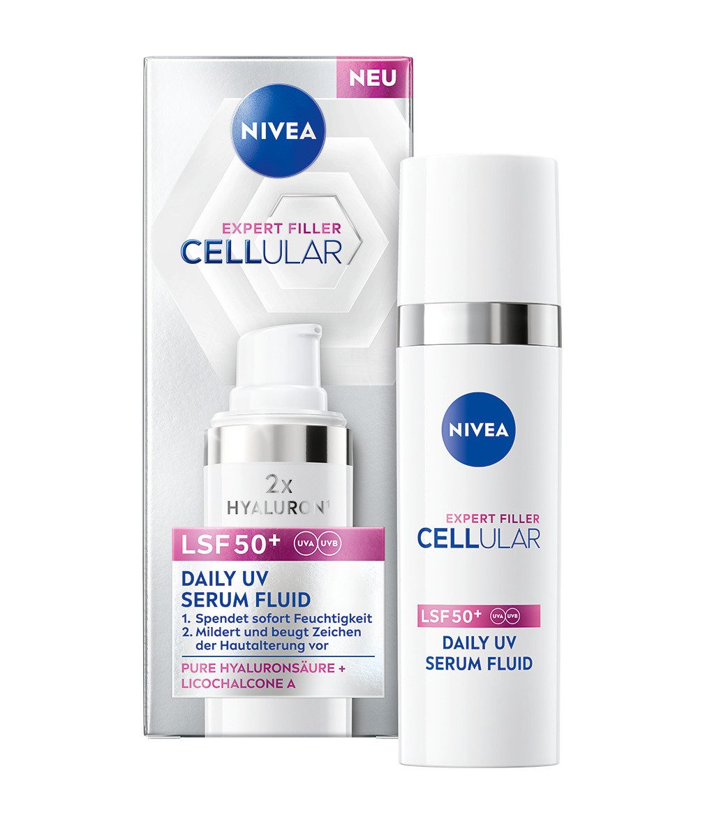 Tagescreme NIVEA Cellular Expert Filler Daily UV Serum Fluid LSF 50+ 30ml