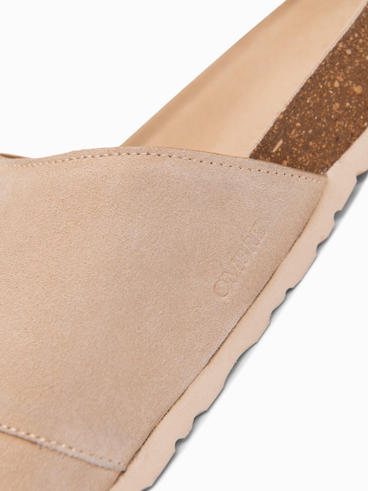OMBRE Herren Pantolette aus hochwertigem Wildleder Beige 41 Pantolette (kein Set, 1-tlg) Profilierte Innensohle