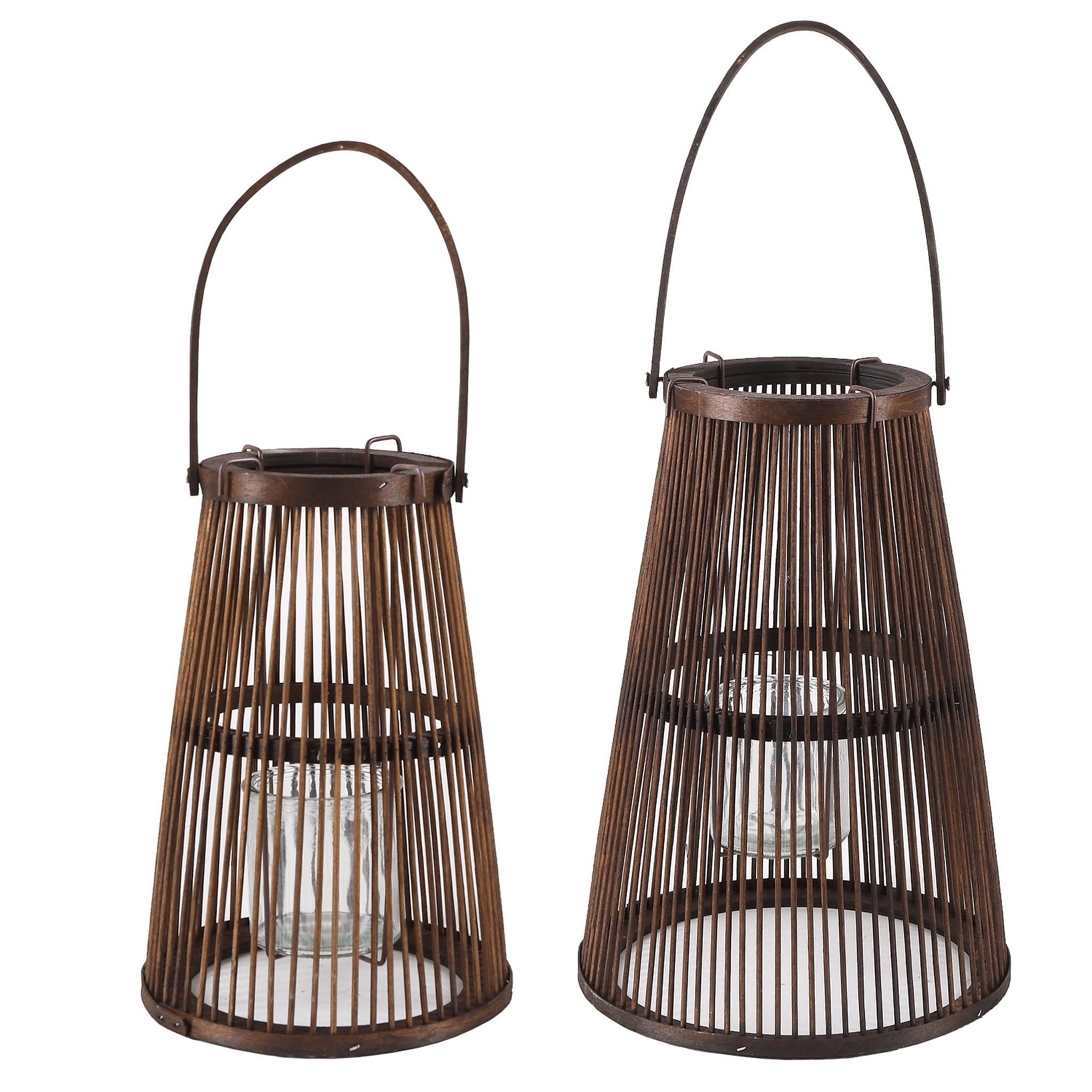 Home4Living Kerzenlaterne Laterne Holzlaterne Windlicht 2er Set Gartenlaterne (2 St), Dekorativ