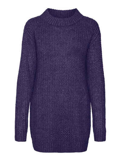 Vero Moda Strickpullover VMTHUNDER LS O-NECK LONG PULLOVER GA BF