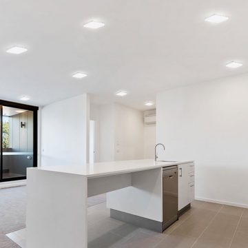 V-TAC LED Deckenleuchte, LED-Leuchtmittel fest verbaut, Neutralweiß, LED ALU Decken Panel Einbau Leuchte weiß Wohn Zimmer Beleuchtung