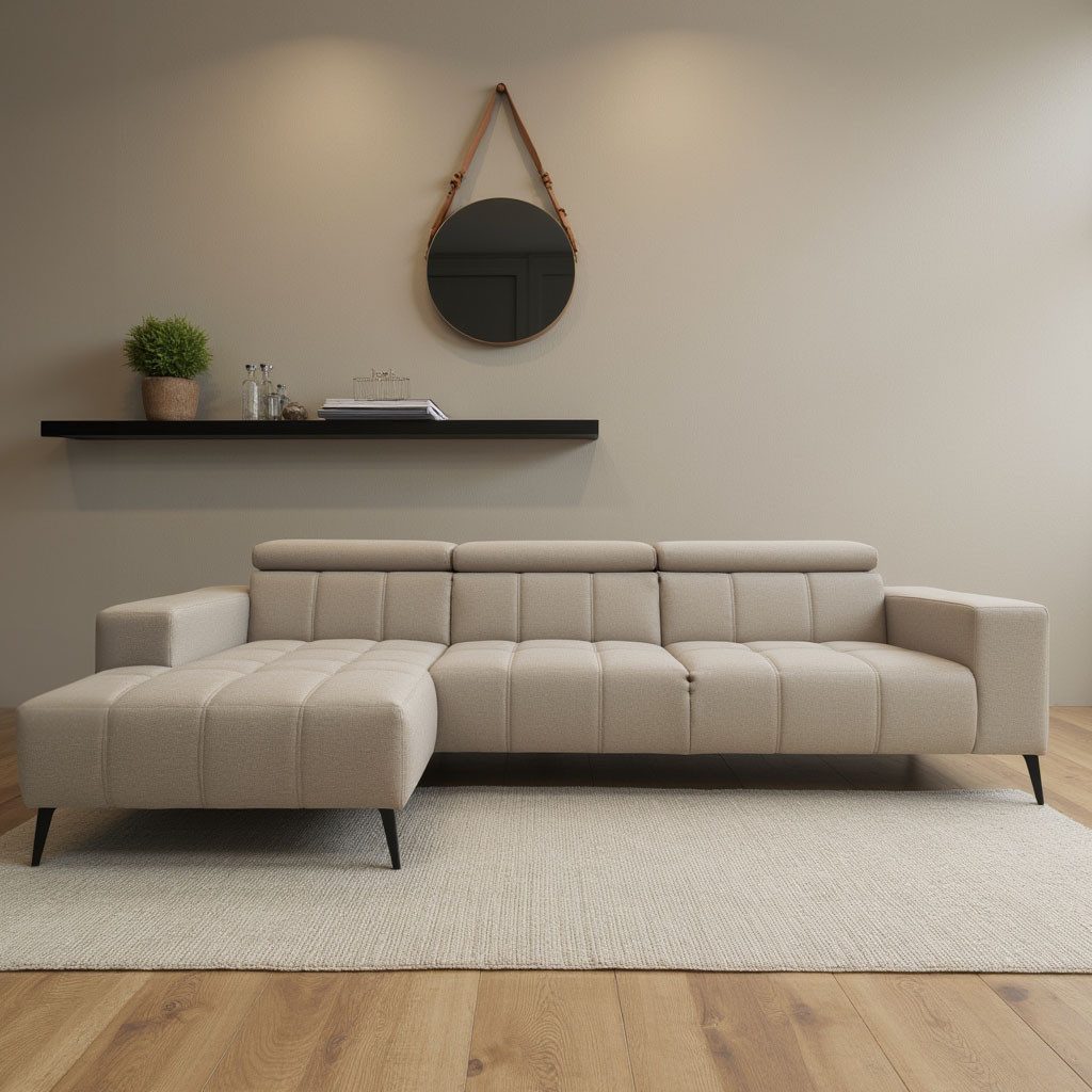 DOMO collection Ecksofa "Trento L-Form, mit Kufenfuß oder Einzelfuß", wahlw günstig online kaufen