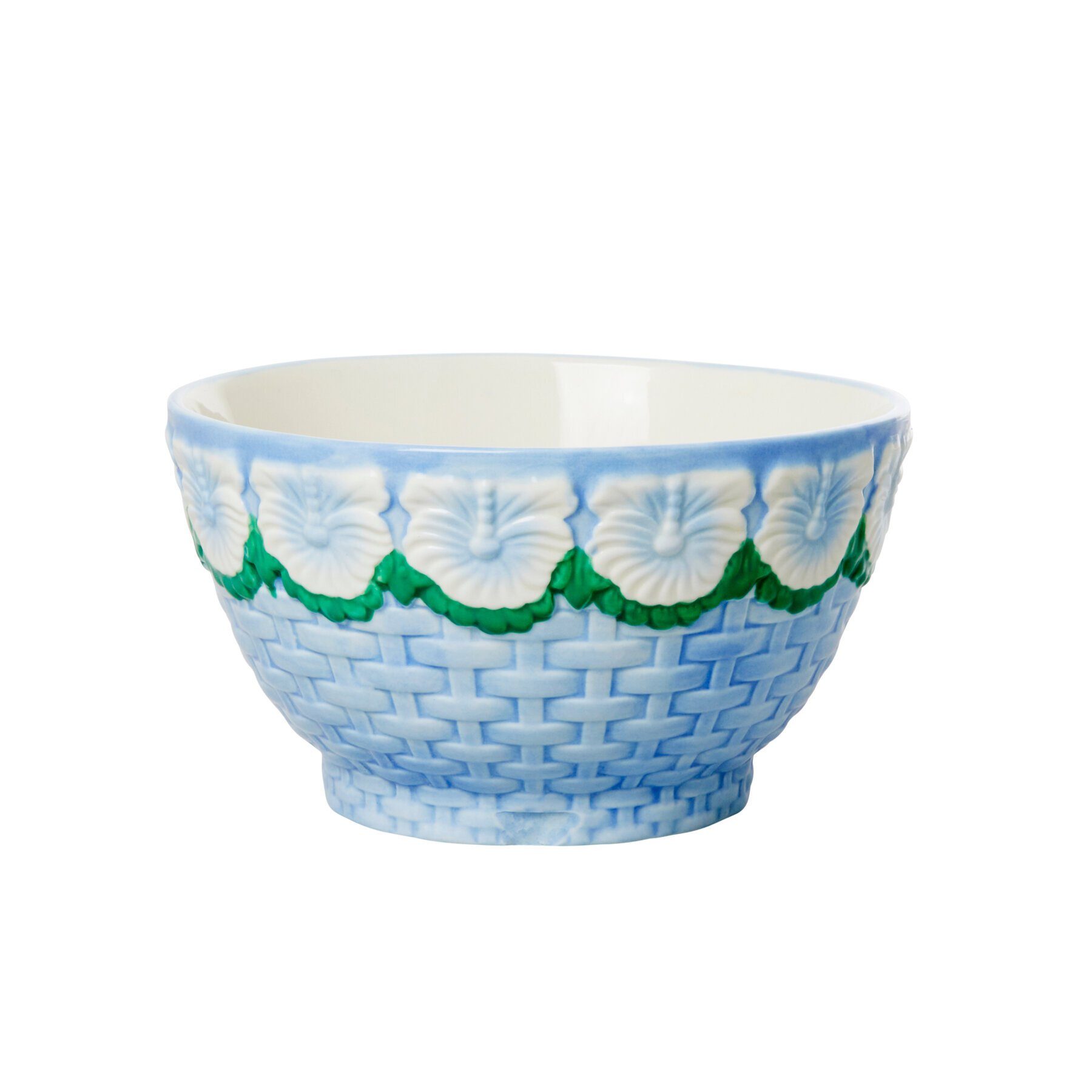 Medium, rice Keramik Schüssel blau