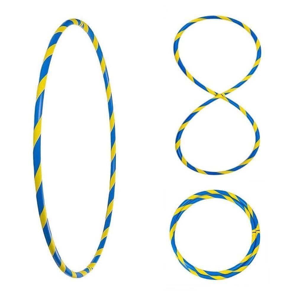 Hoopomania Hula-Hoop-Reifen Bunter Hula Hoop Reifen, faltbar, Ø100cm Blau-Gelb