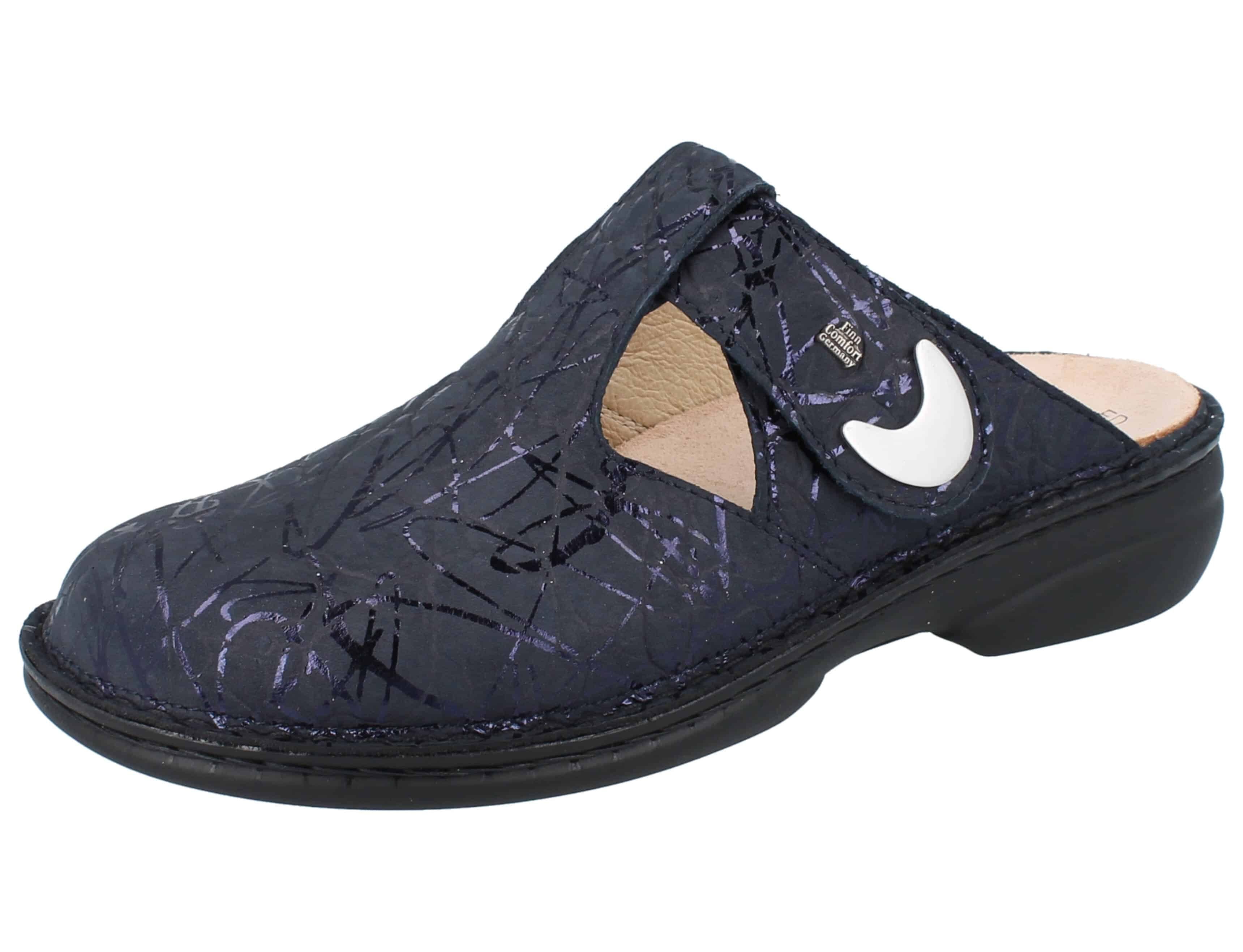 Finn Comfort blau Belem Clog Wechselfußbett