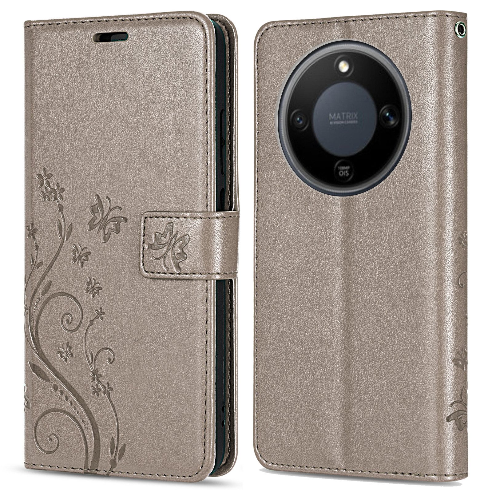 betterfon Handyhülle für Honor Magic 8 Lite Hülle Klapphülle Wallet Case Flip Cover Tasche, Klapptasche mit Magnetverschluss 3 Kartenfächer & Standfunktion – Bild 4 von 5