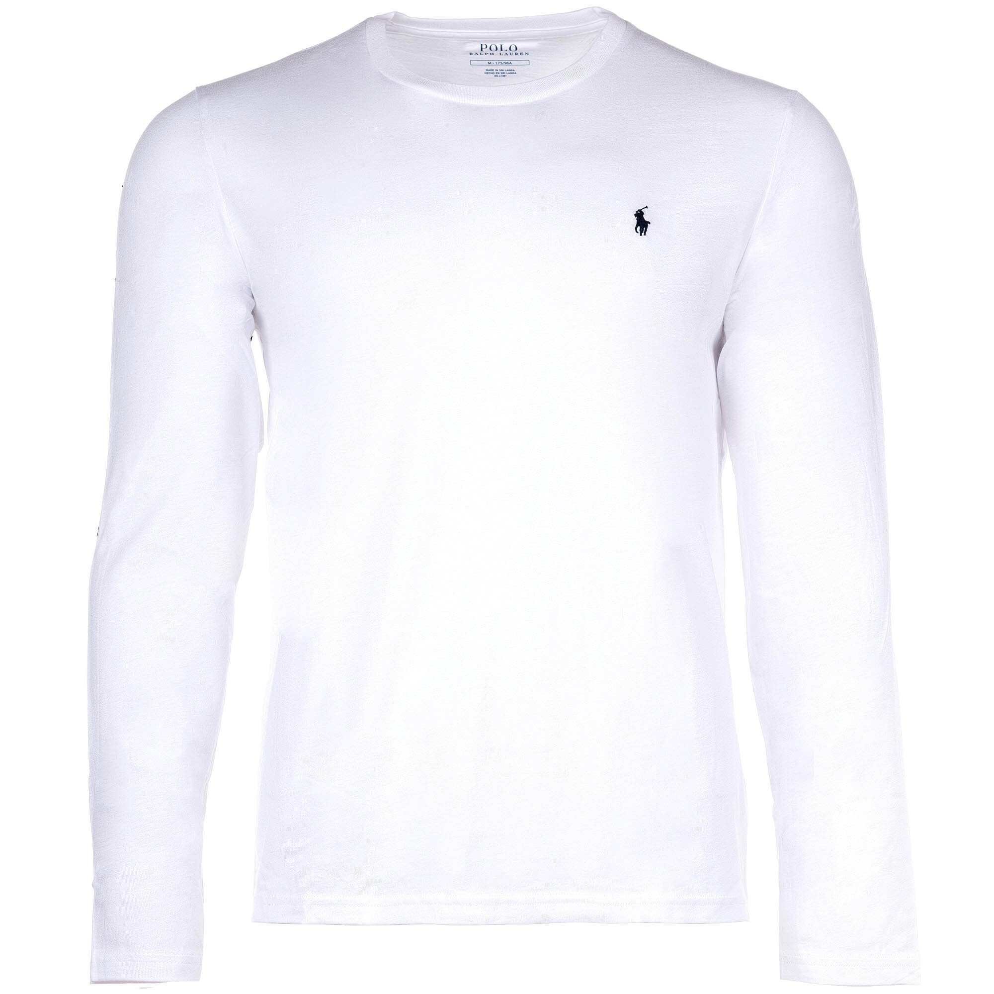 Polo Ralph Lauren T-Shirt Herren Langarmshirt - LS CREW-SLEEP TOP Weiß