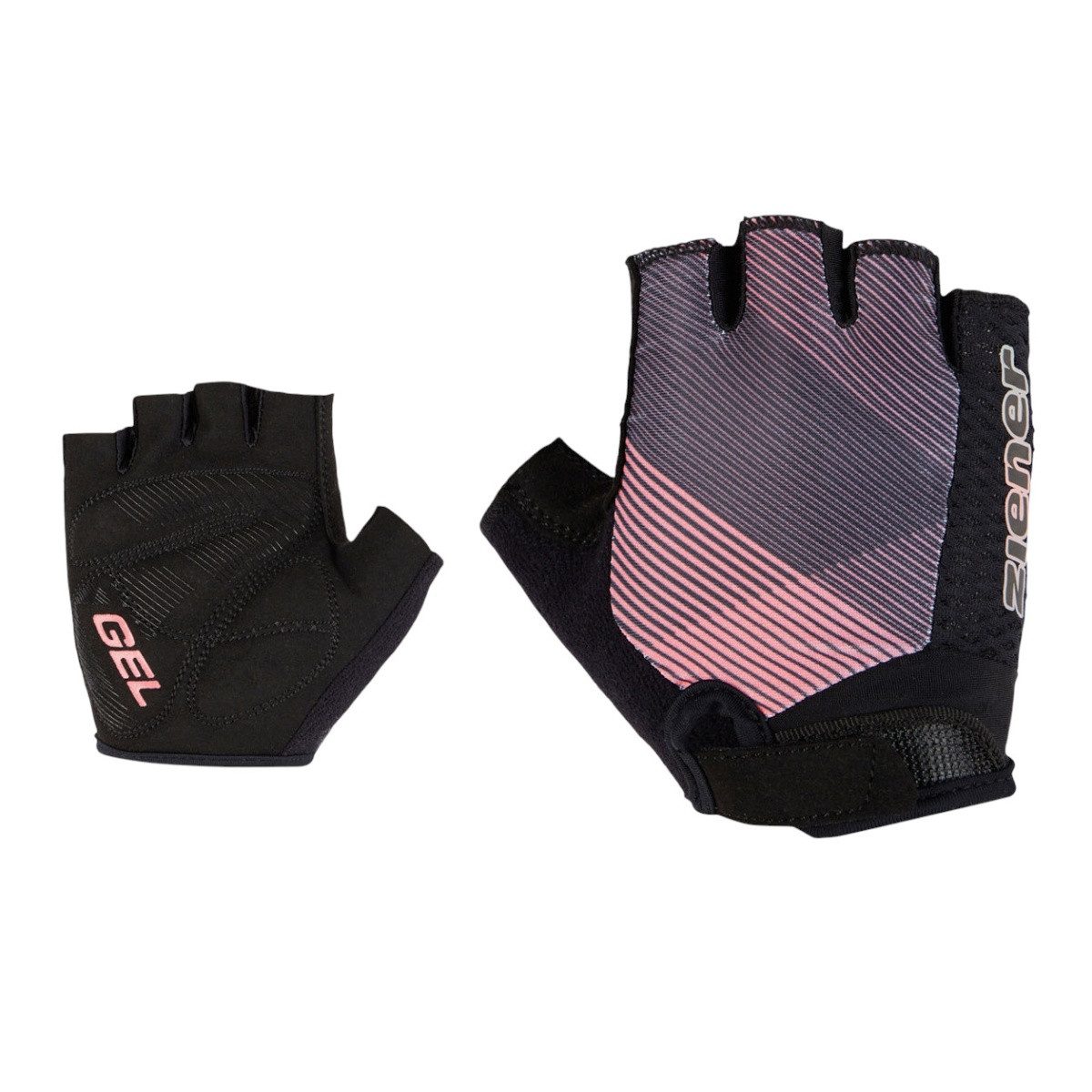 Ziener Fahrradhandschuhe Chadi-Z (Gel Polsterung, Ausziehhilfe) schwarz/rosa Mädchen