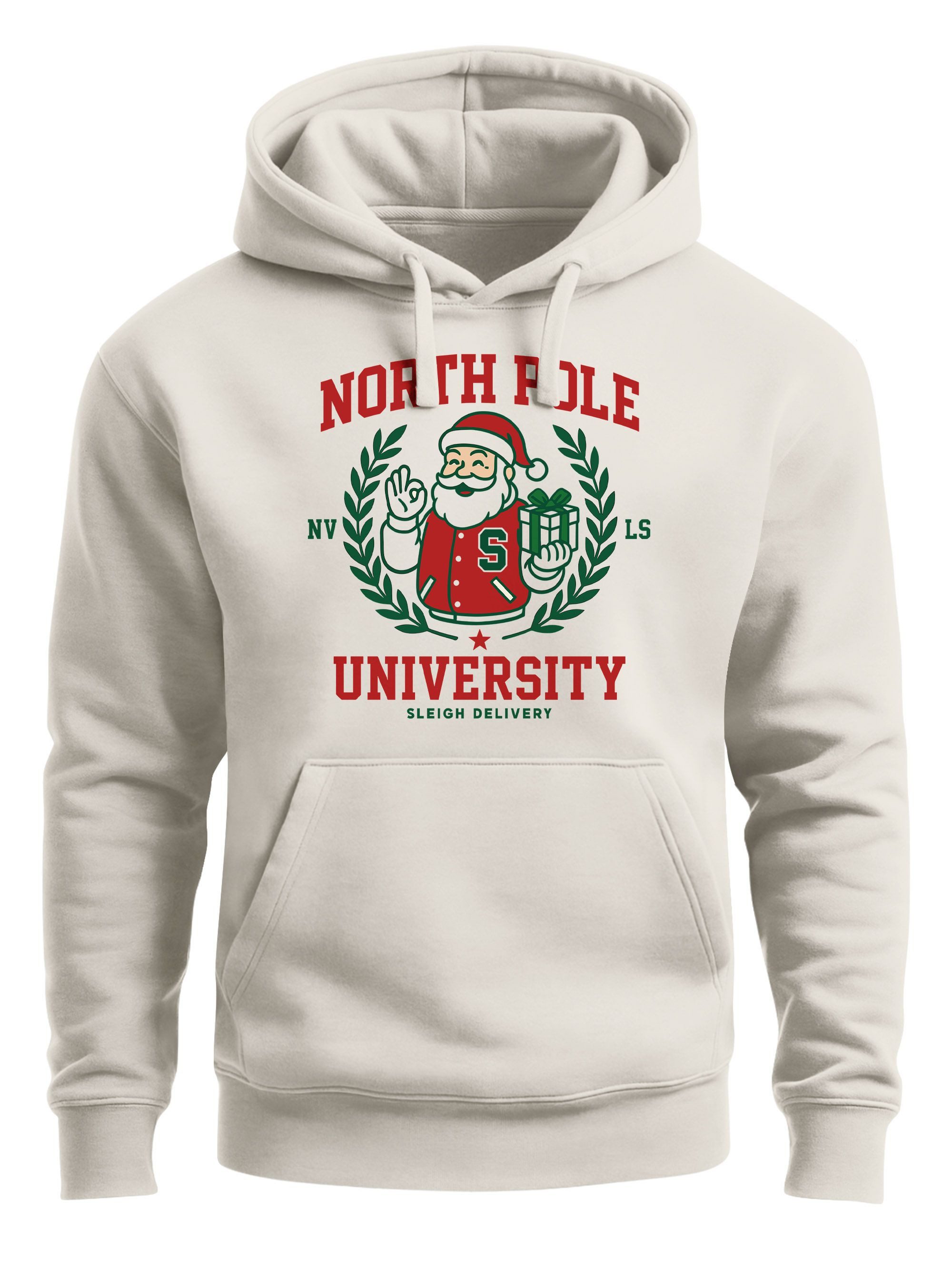 Hoodie Hoodie Herren Weihnachten Print Aufdruck Motiv Kapuzen-Pullover