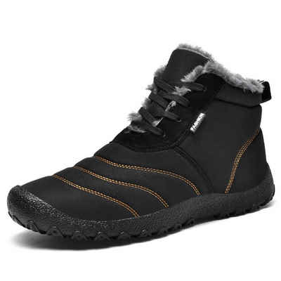 Daisred Herren Outdoor Winter wasserfeste Barfußschuhe Winterstiefel