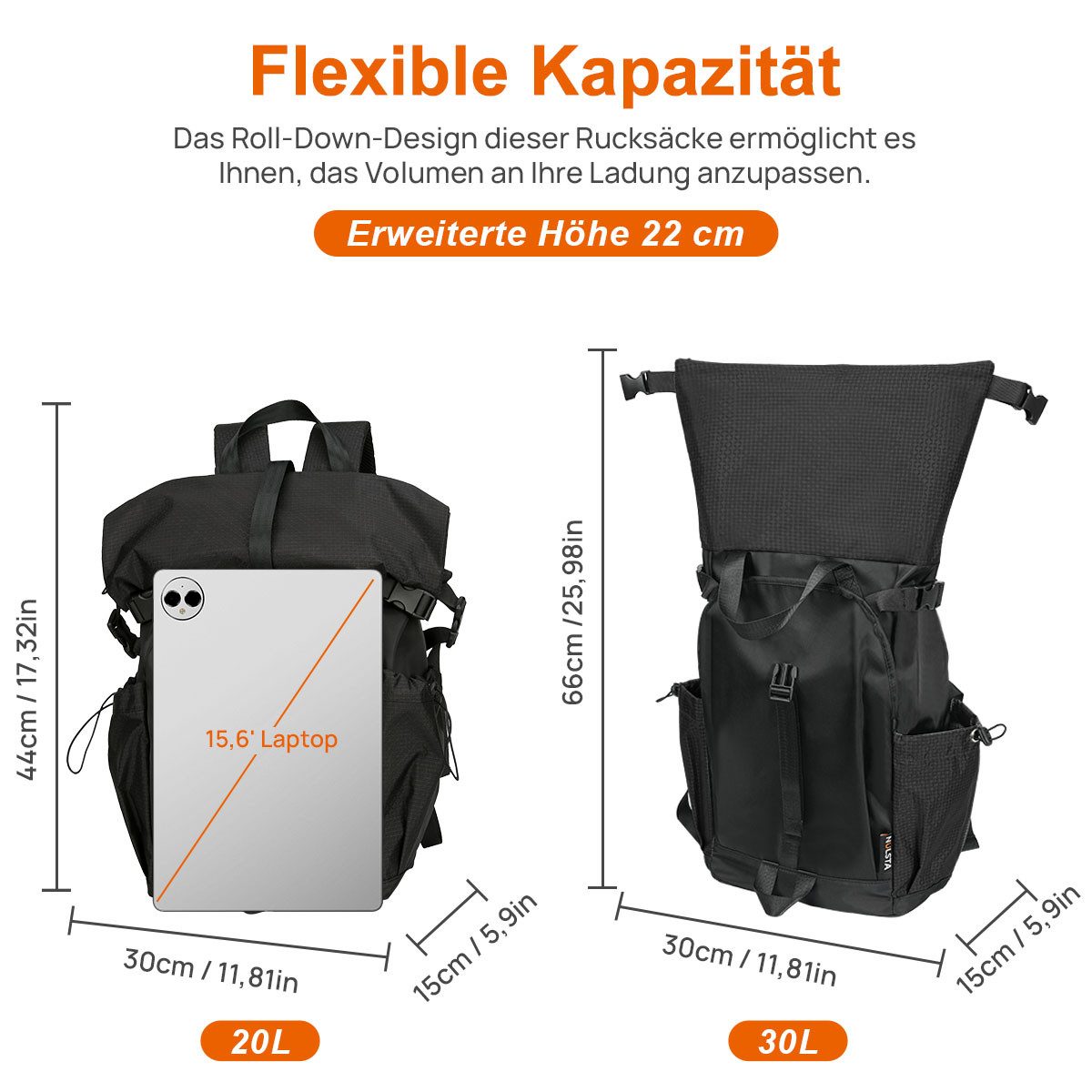 NULSTA Freizeitrucksack Rolltop Rucksack Wasserdicht Damen günstig online kaufen