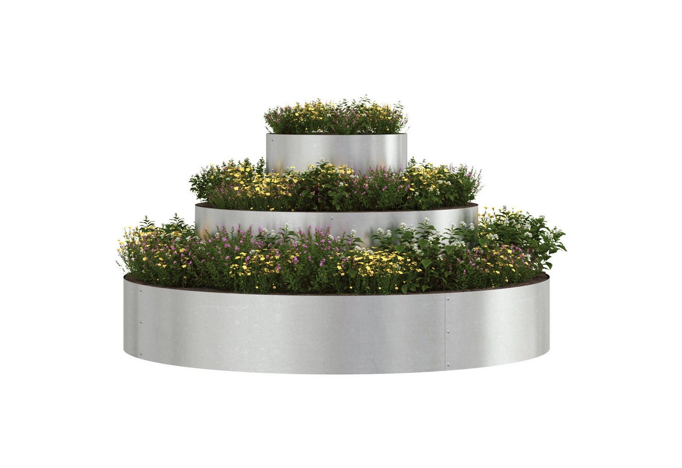 Thumbnail - vidaXL Blumentopf Edelstahl Pflanzkübel Edelstahl Ø 120 cm Haltbar Stylisch (1 St)