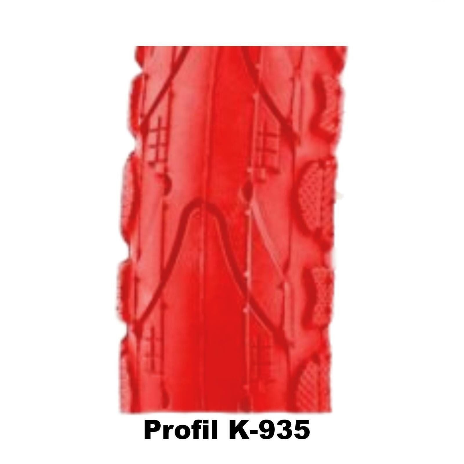 maxxi4you Fahrradreifen 1 x Kenda K-935 Kahn 62-203 (12 1/2 x 2 1/4) Rot inkl. Reifenheber