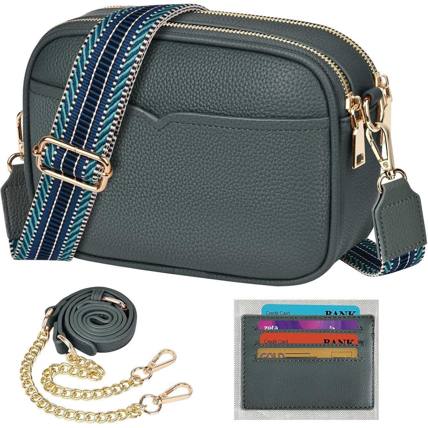 LuxusKollektion Umhängetasche Damen-Umhängetasche Crossbody Bag PU Leder Schultertasche Breitem