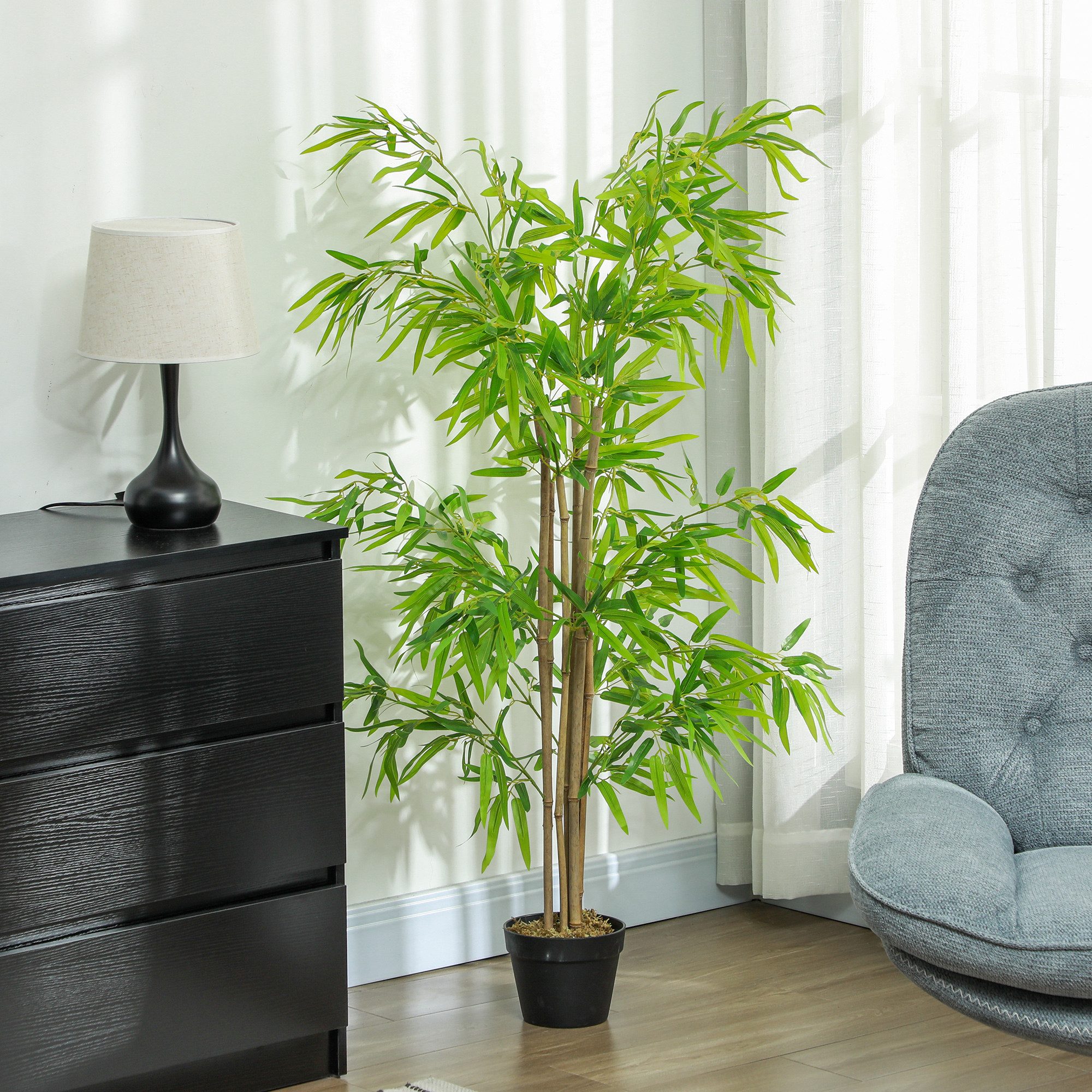 Kunstpflanze künstlicher Bambus groß 150cm im günstig online kaufen