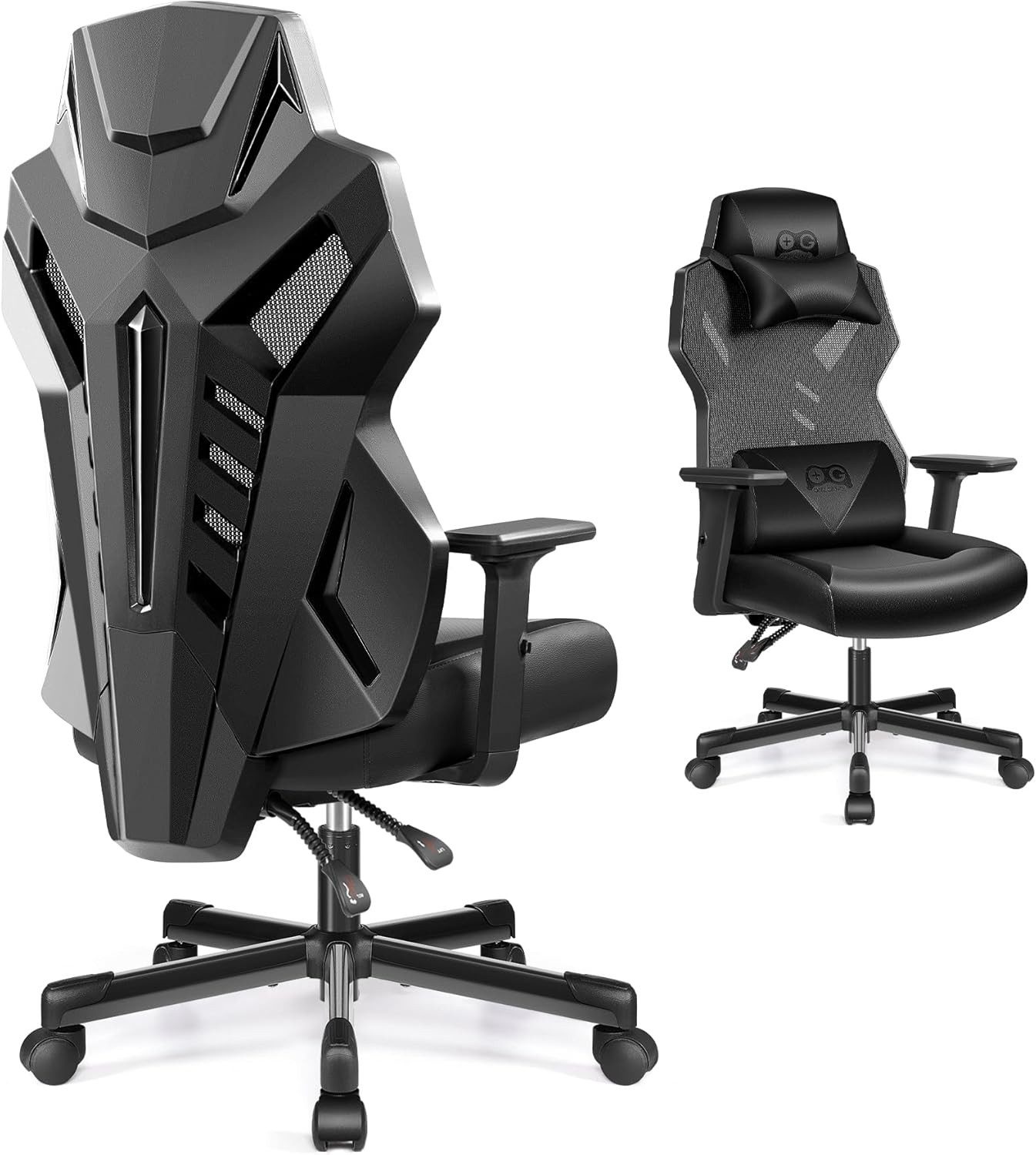 Gaming Chair Ergonomischer Gaming Stuhl Bürostuhl mit Lendenkissen & Kopfstütze