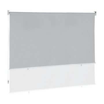 relaxdays Balkonsichtschutz Graue Senkrechtmarkise mit Seilzug 180 x 140 cm