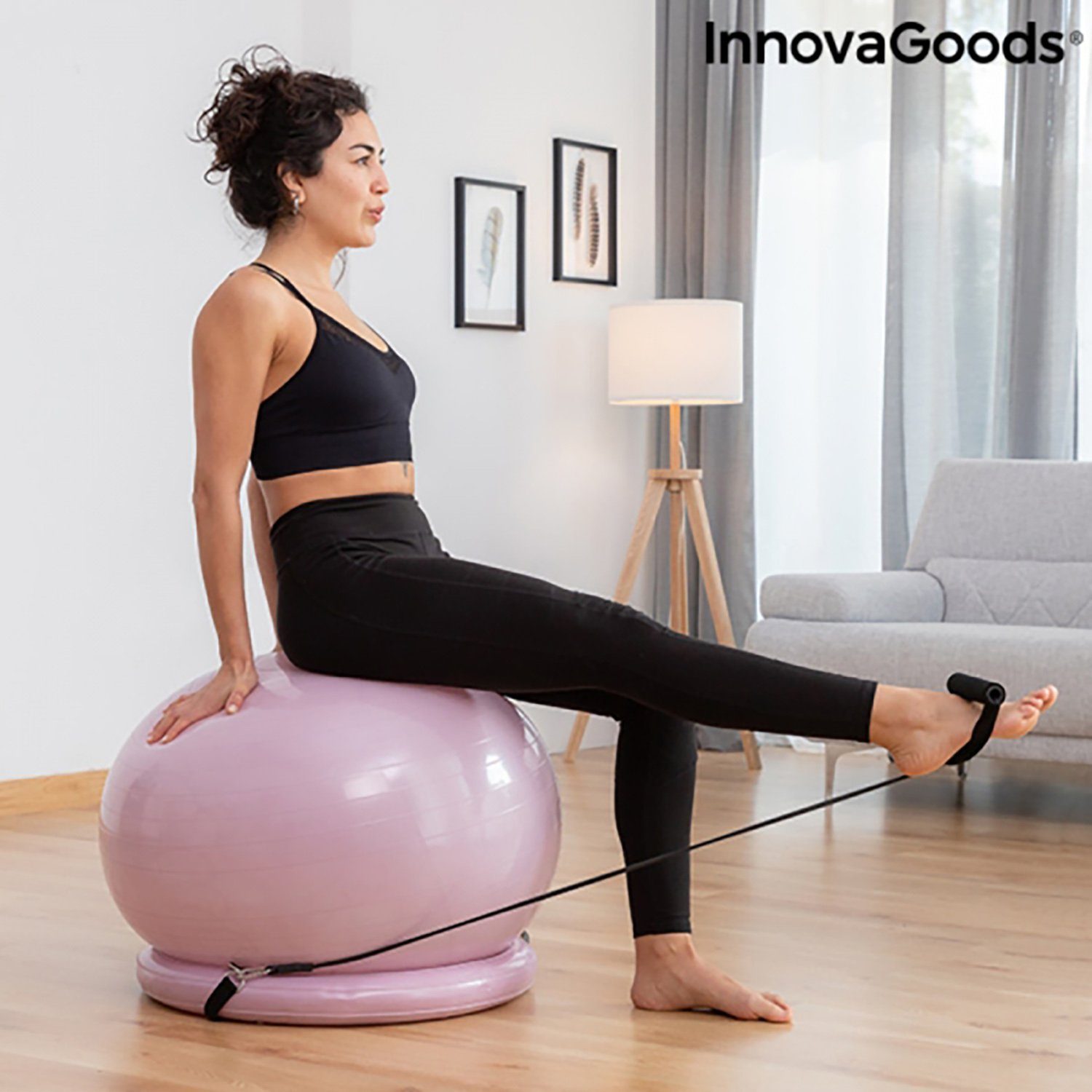 STABILITÄTSRING UND InnovaGoods Yogaball MIT ASHTANBALL WIDERSTANDSBÄNDERN YOGA-BALL