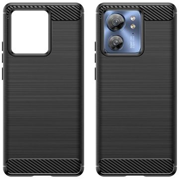 CoolGadget Handyhülle Carbon Handy Hülle für Motorola Edge 40 6,55 Zoll, robuste Telefonhülle Case Schutzhülle für Motorola Edge 40 Hülle