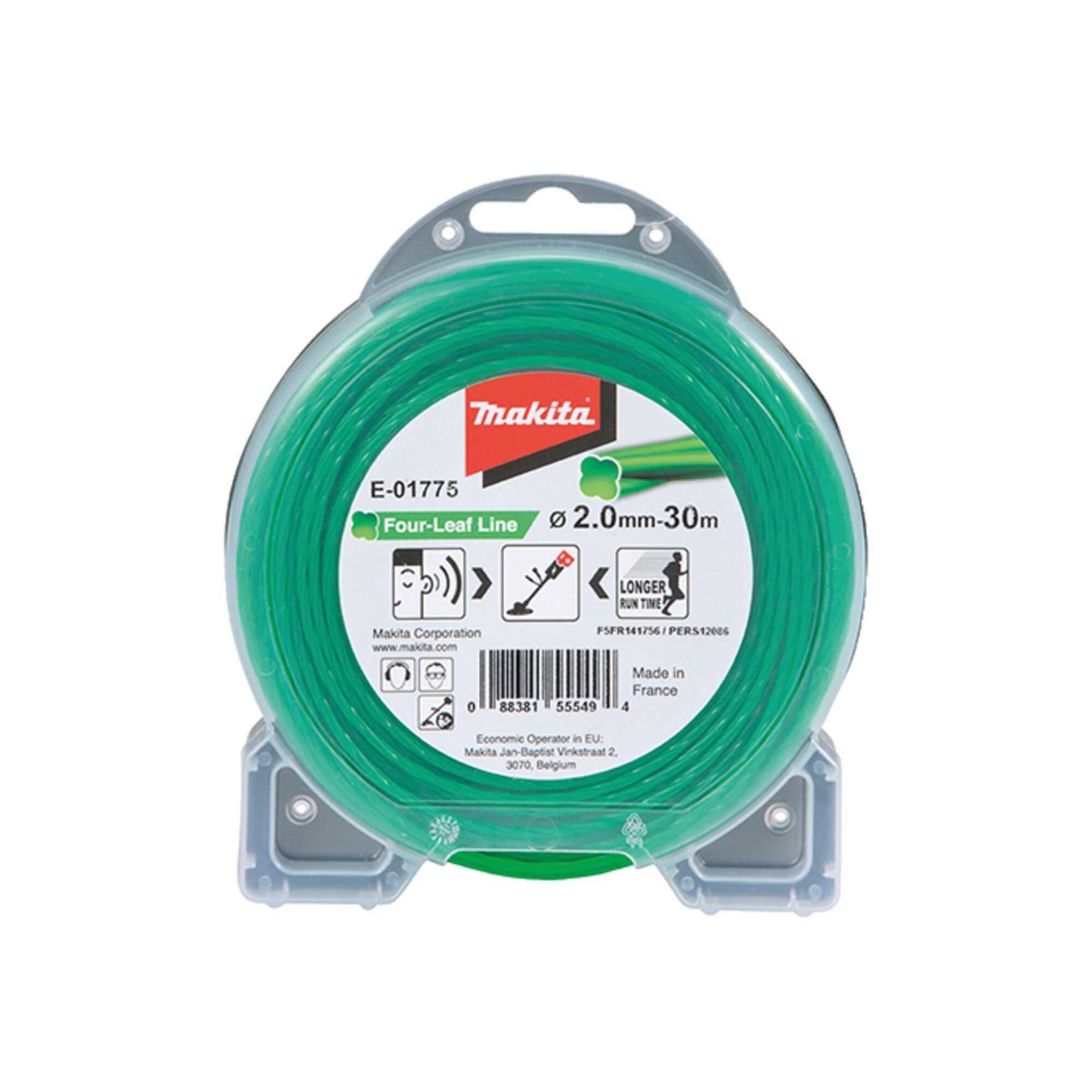 Makita Akku-Rasentrimmer Makita Mähfaden Four Leaf 2,0 mm x 30 m E-01775