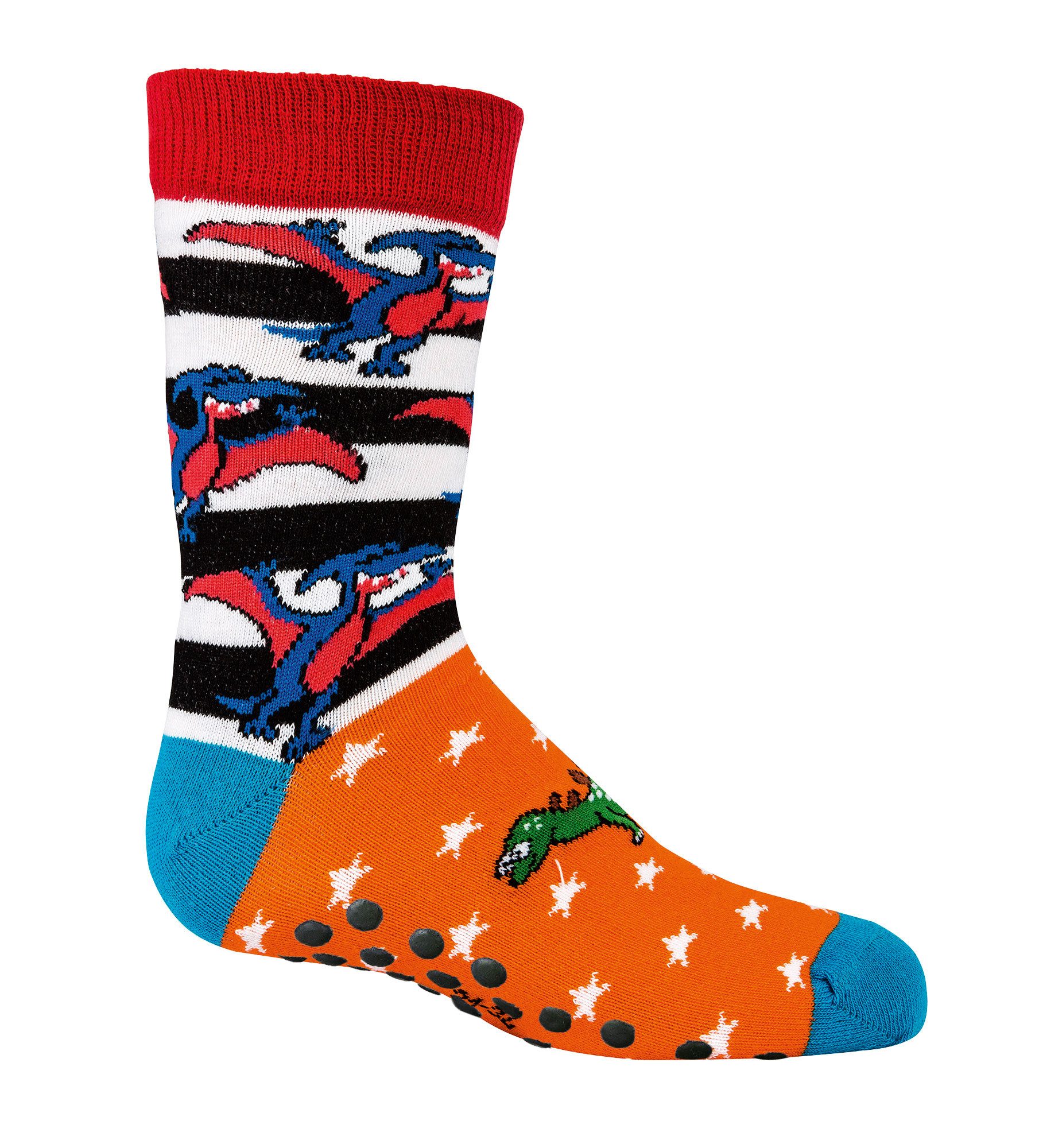 Wowerat ABS-Socken 3 Paar Kinder Stoppersocken Dinos, Vollfrottee ABS Kindersöckchen – Bild 2 von 4