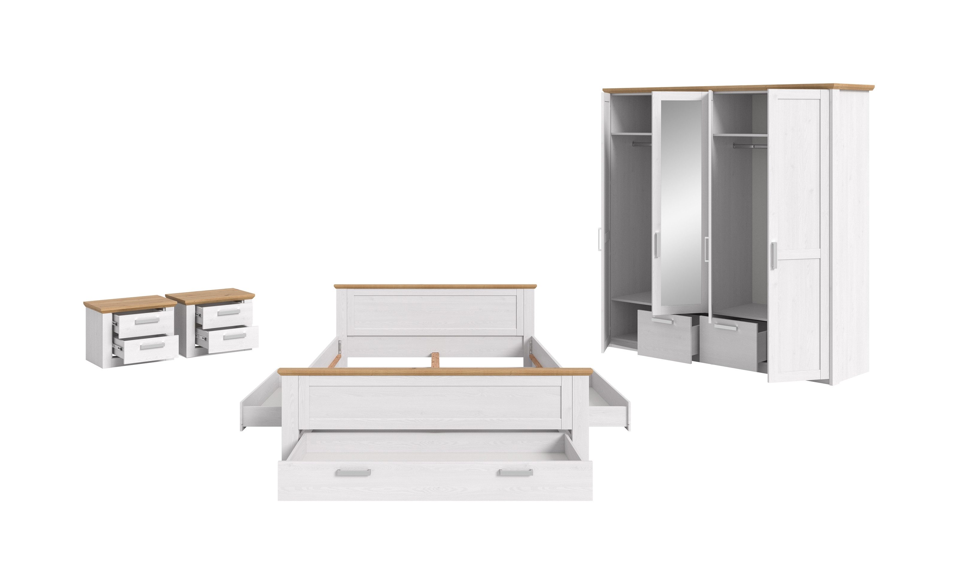 freiraum Schlafzimmer-Set Verona, in Sibiu Lärche, Spannplatte/MDF